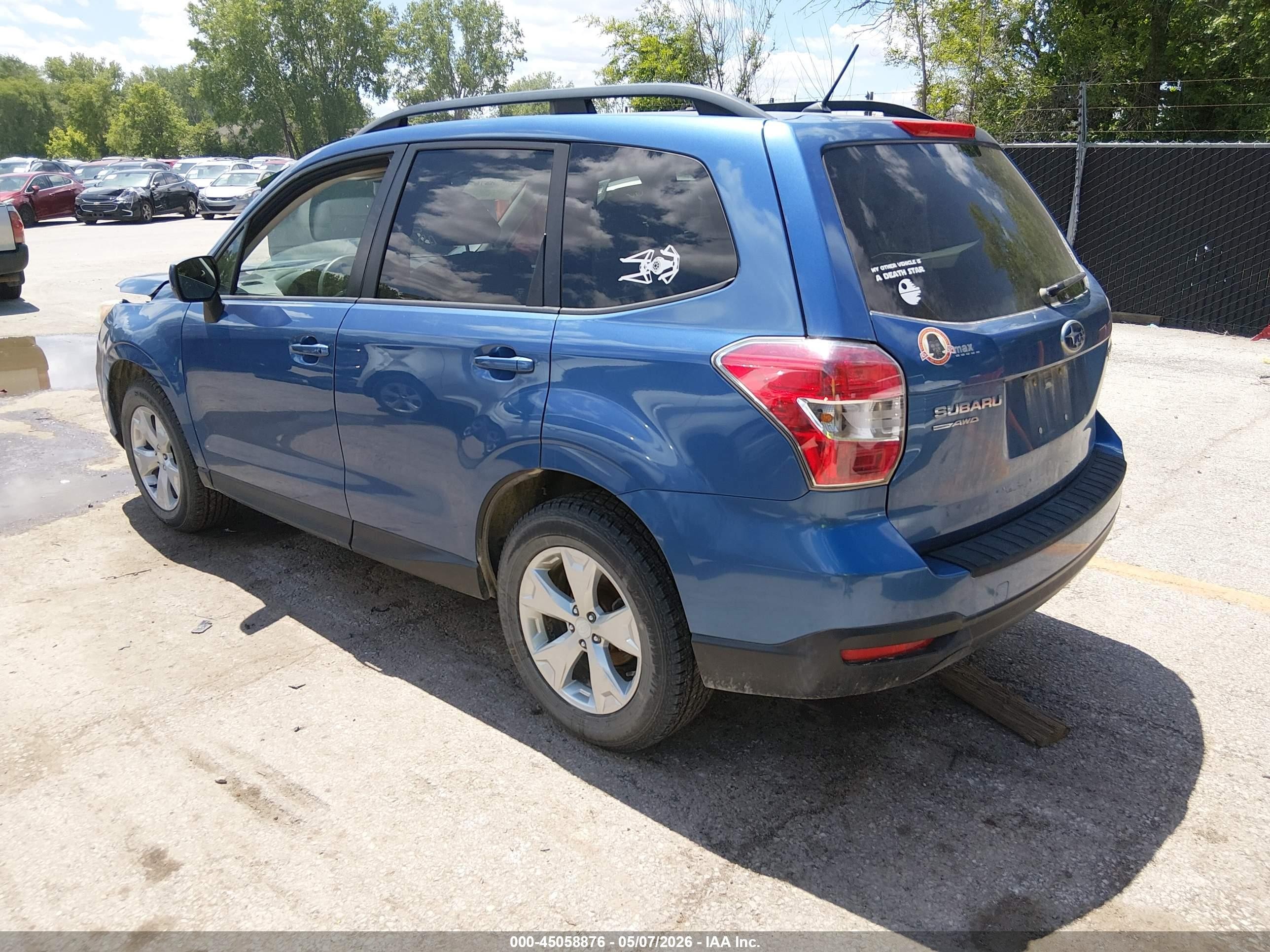 2015 Subaru Forester 2.5i Premium Blue vin: JF2SJADC2FH521359