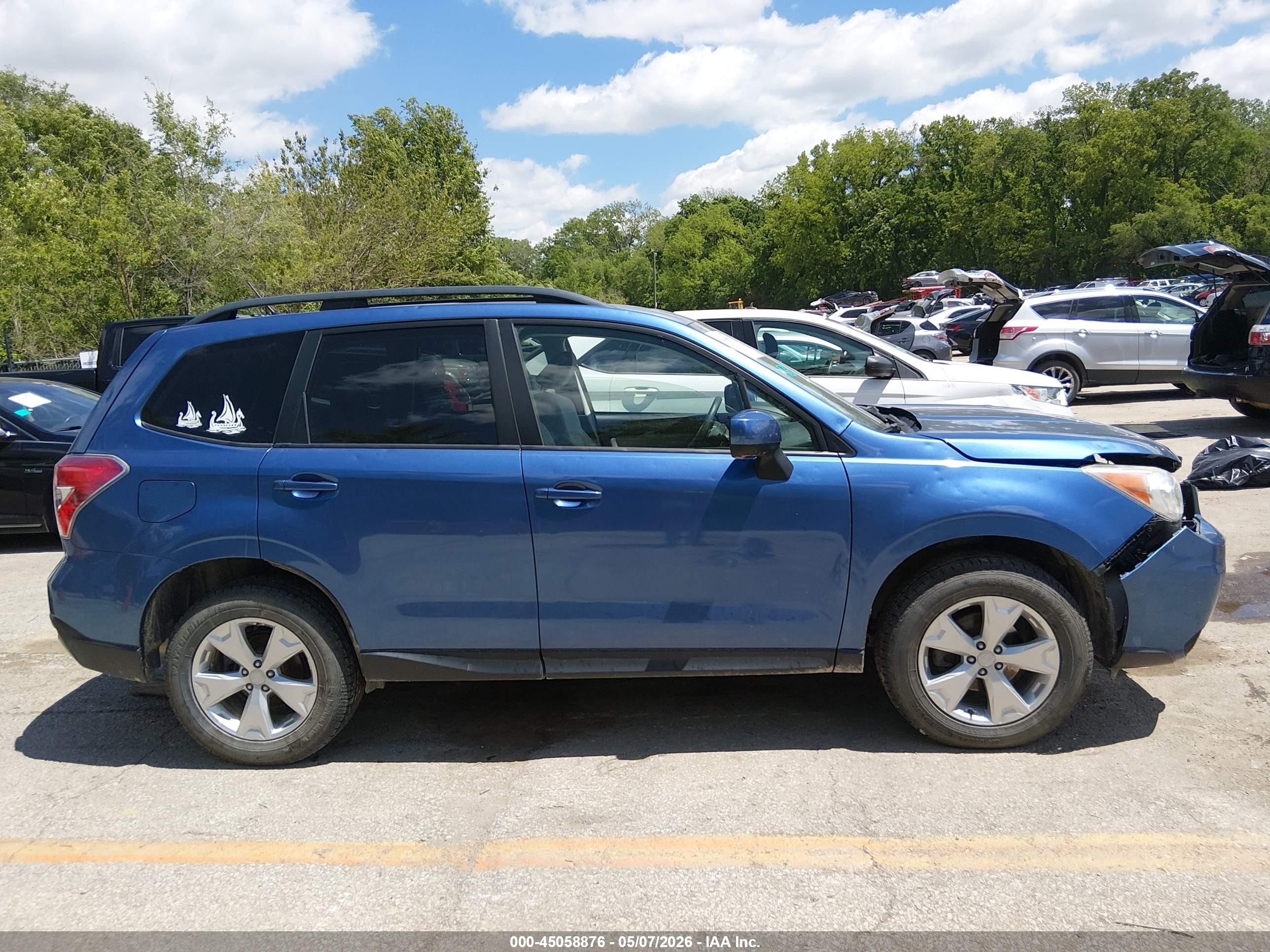 2015 Subaru Forester 2.5i Premium Blue vin: JF2SJADC2FH521359