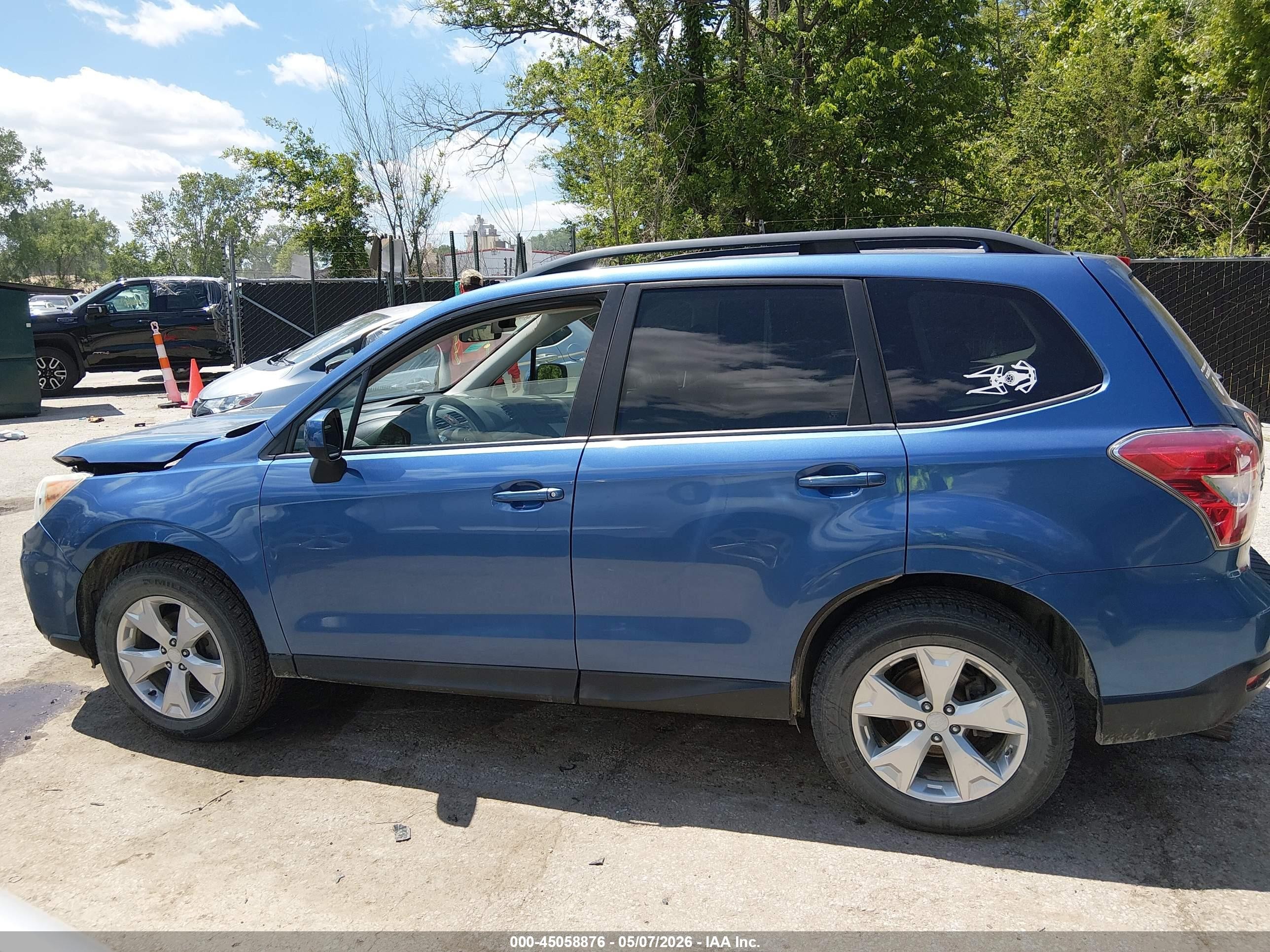 2015 Subaru Forester 2.5i Premium Blue vin: JF2SJADC2FH521359