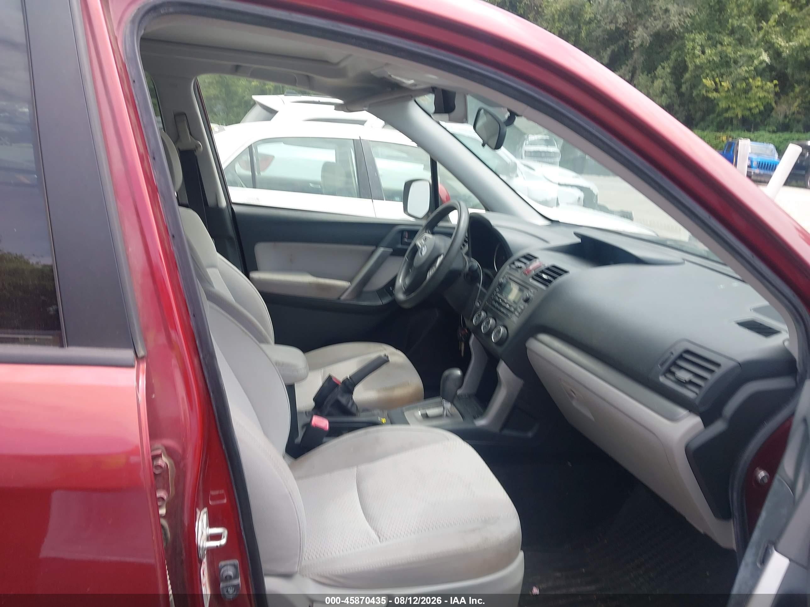 2015 Subaru Forester 2.5i Premium Burgundy vin: JF2SJADC2FH803677