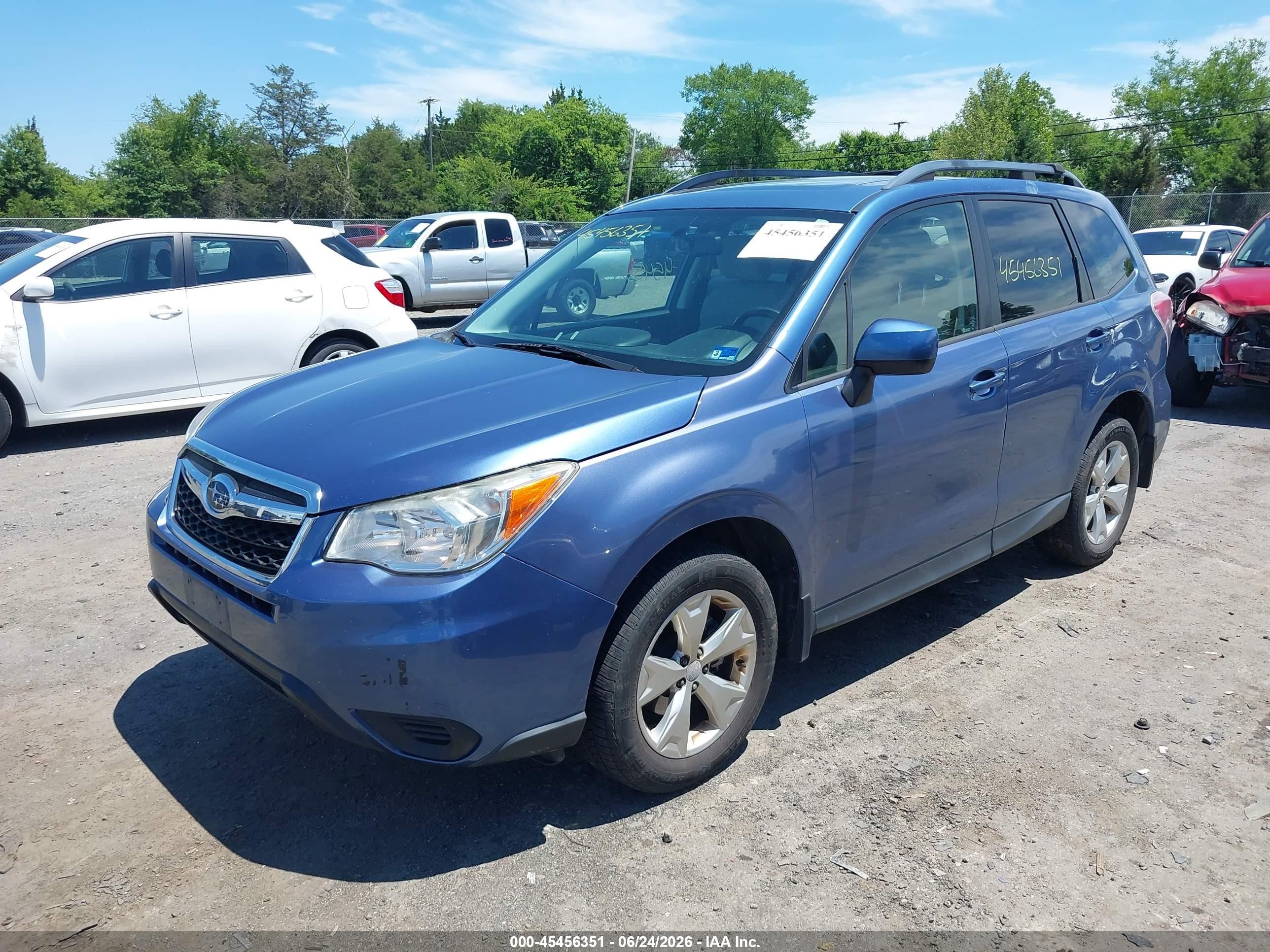 2015 Subaru Forester 2.5i Premium Синий vin: JF2SJADC2FH818275