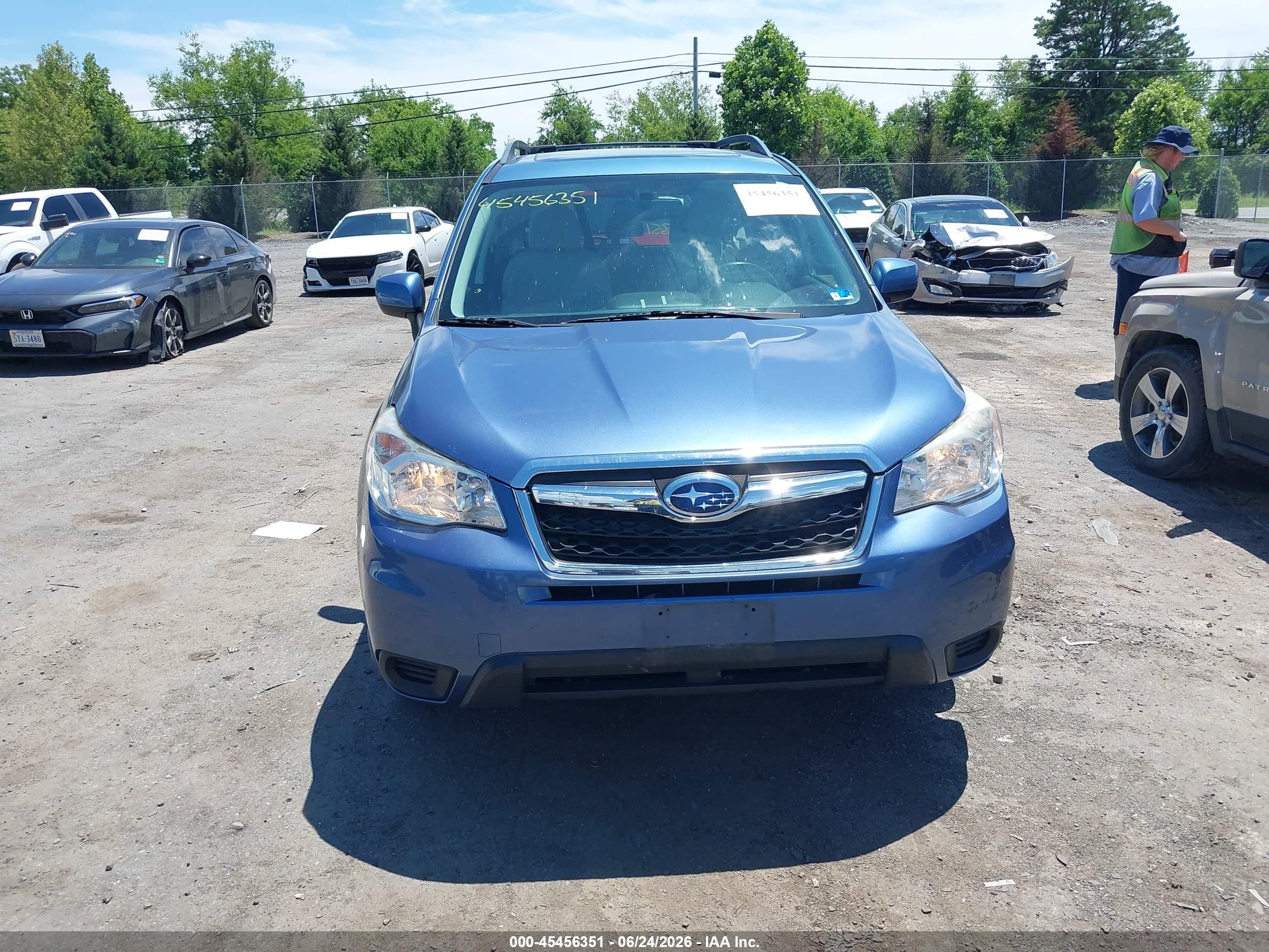 2015 Subaru Forester 2.5i Premium Синий vin: JF2SJADC2FH818275