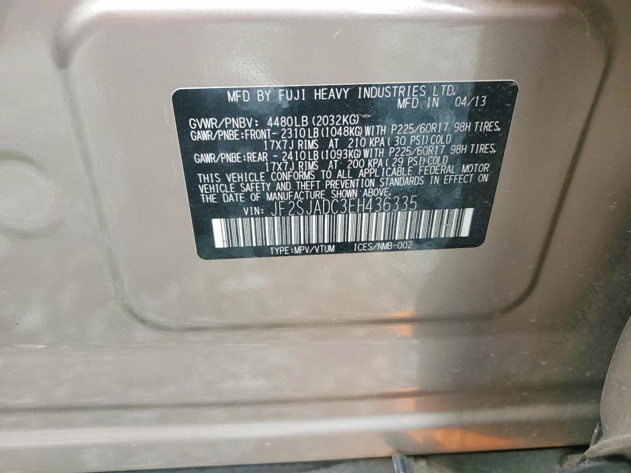 2014 Subaru Forester 2.5i Premium Gold vin: JF2SJADC3EH436335