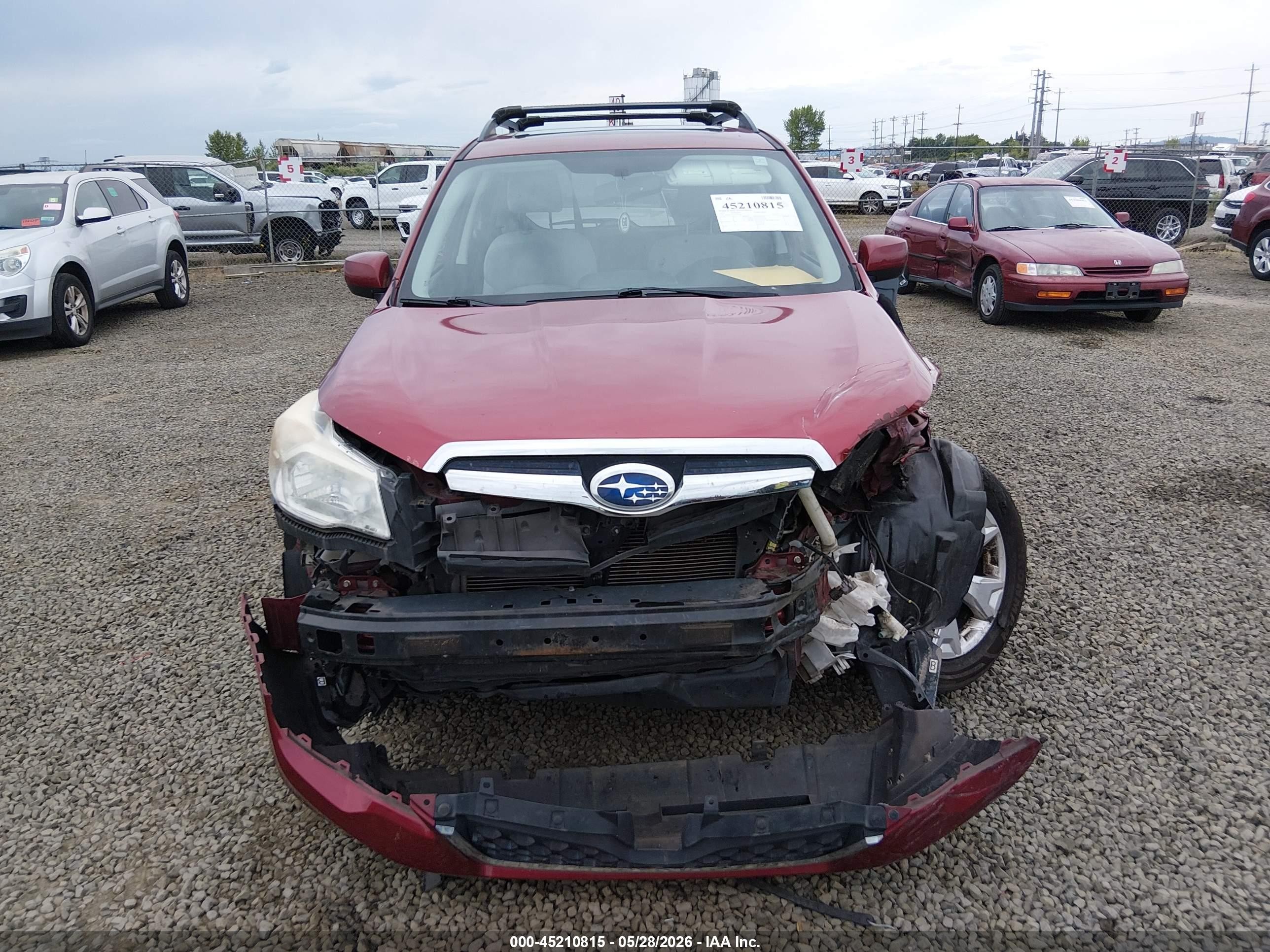 2014 Subaru Forester 2.5i Premium Red vin: JF2SJADC3EH459582