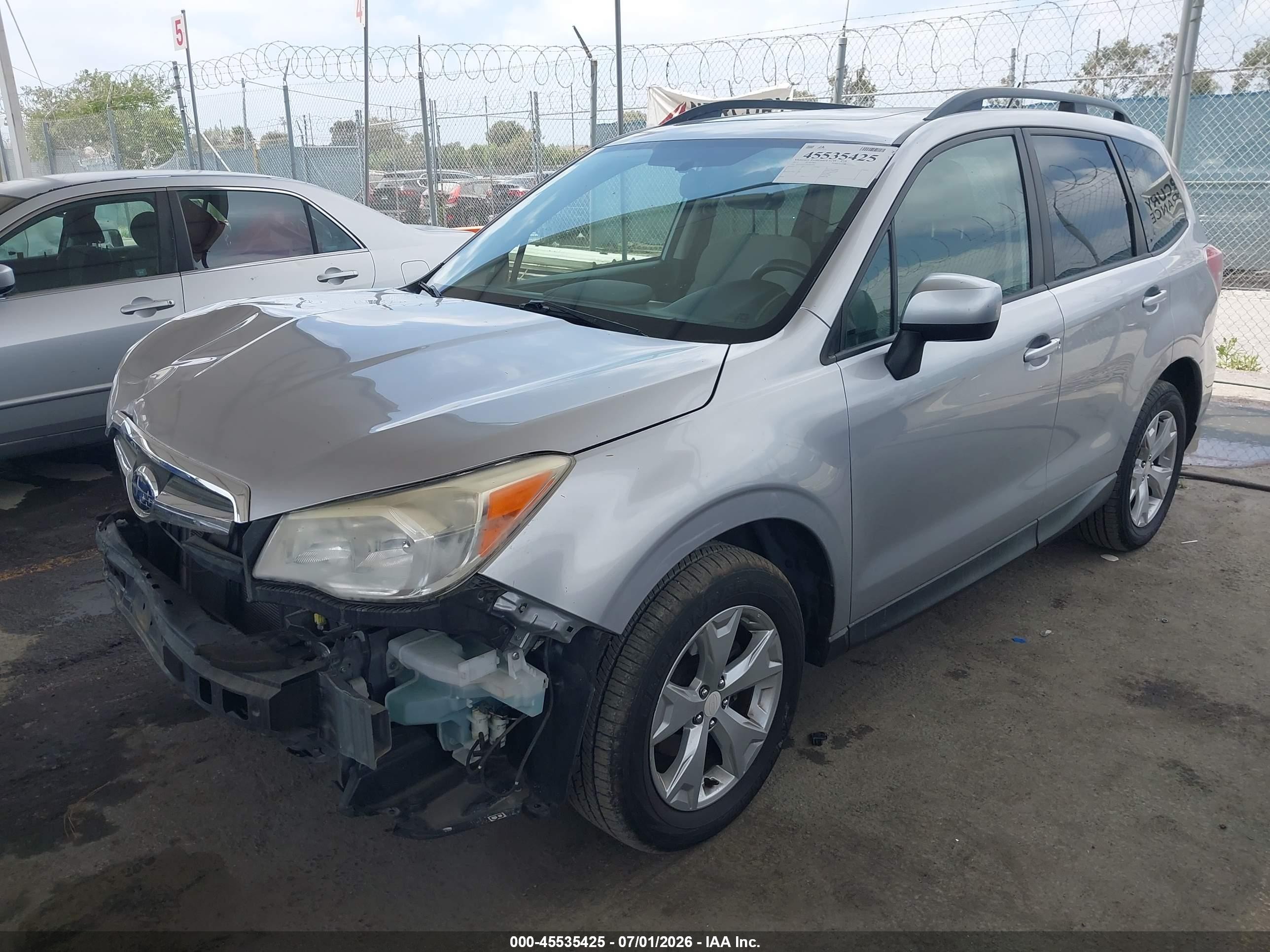 2015 Subaru Forester 2.5i Premium Серый vin: JF2SJADC3FH440399