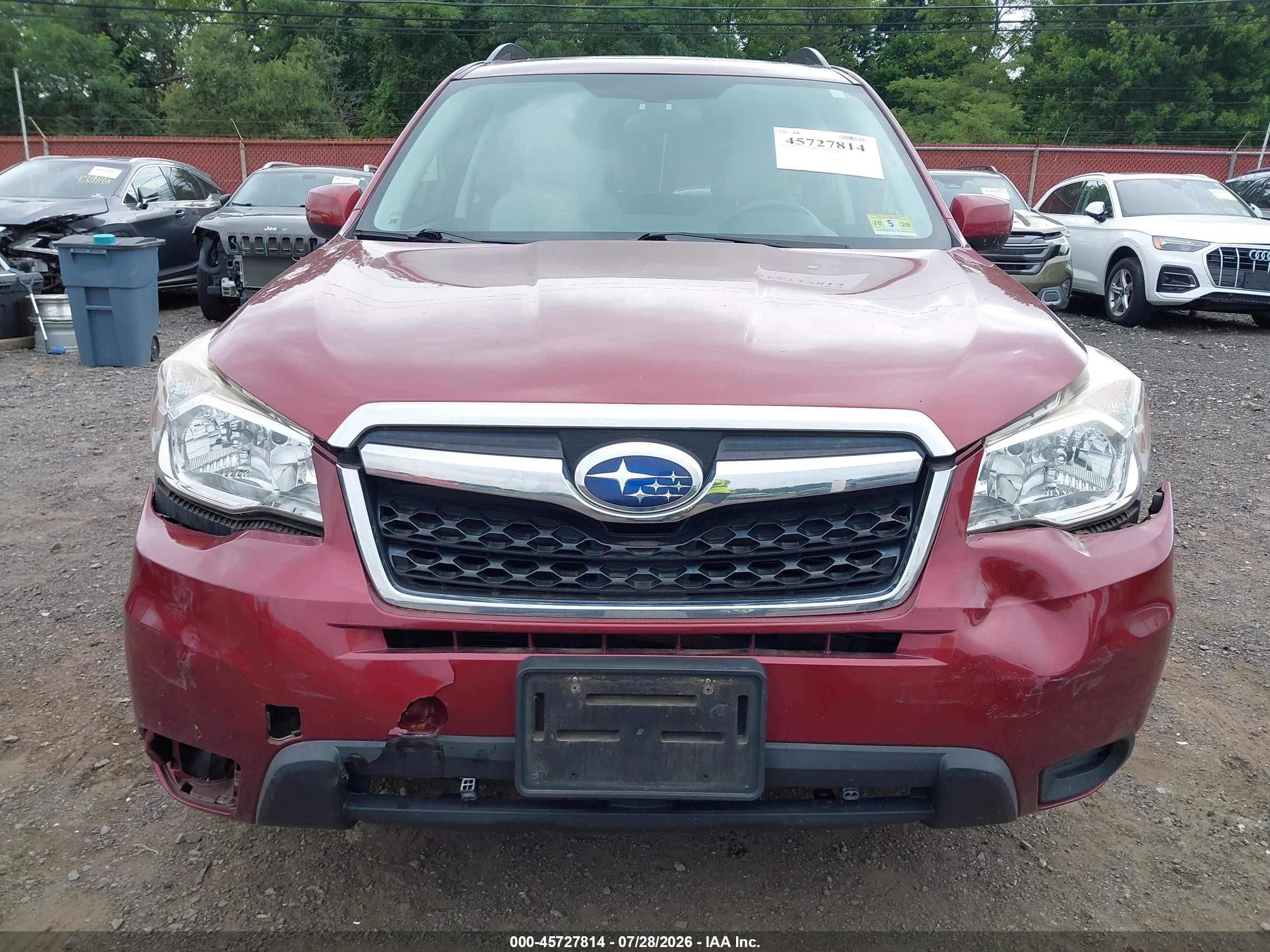 2015 Subaru Forester 2.5i Premium Red vin: JF2SJADC3FH574538