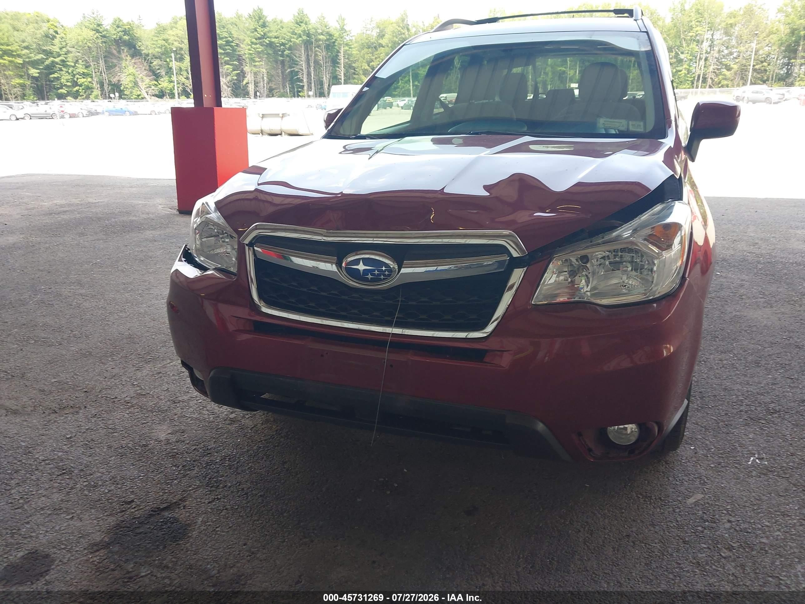 2015 Subaru Forester 2.5i Premium Red vin: JF2SJADC3FH816213