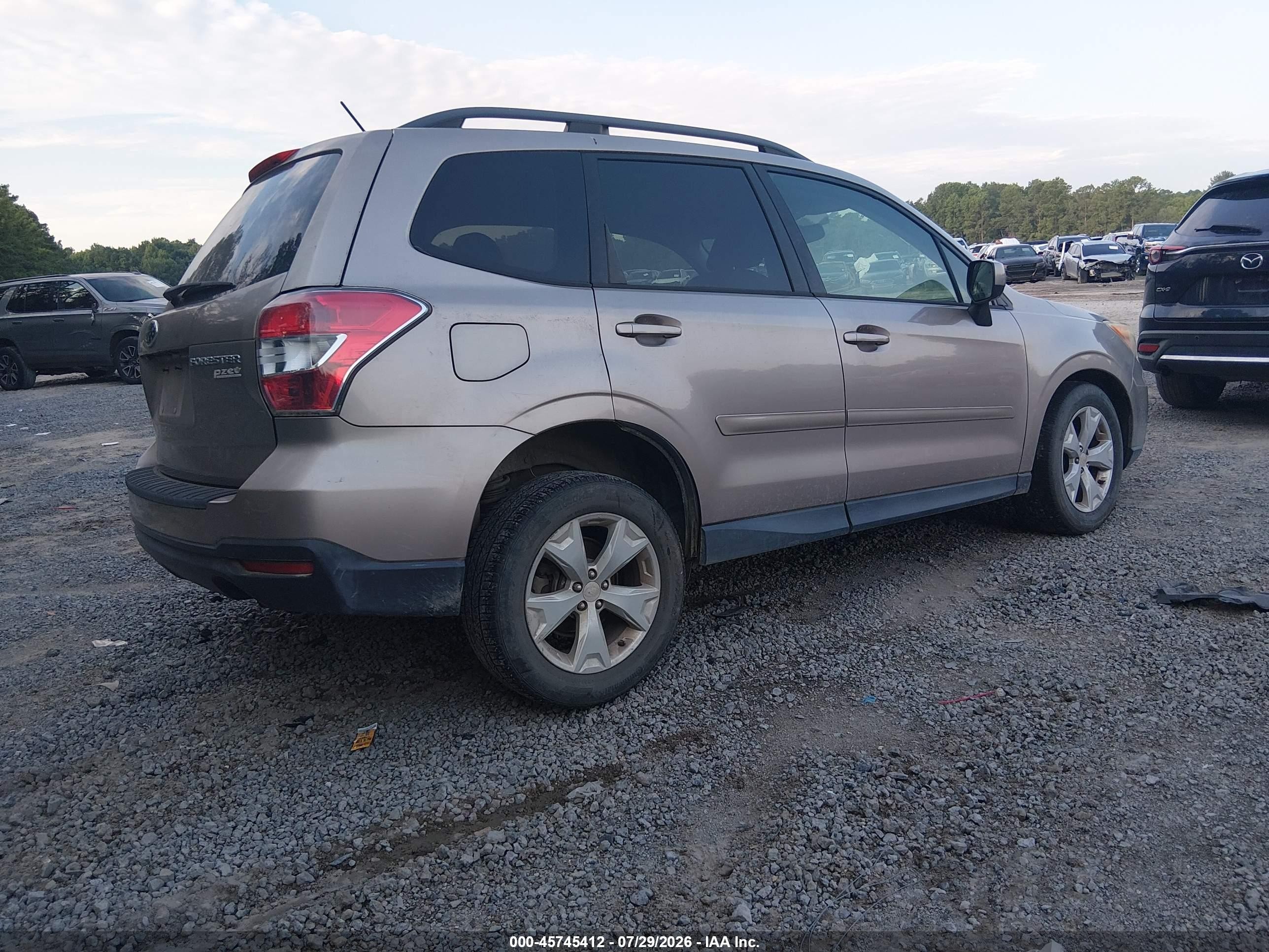 2015 Subaru Forester 2.5i Premium Gold vin: JF2SJADC4FH414524