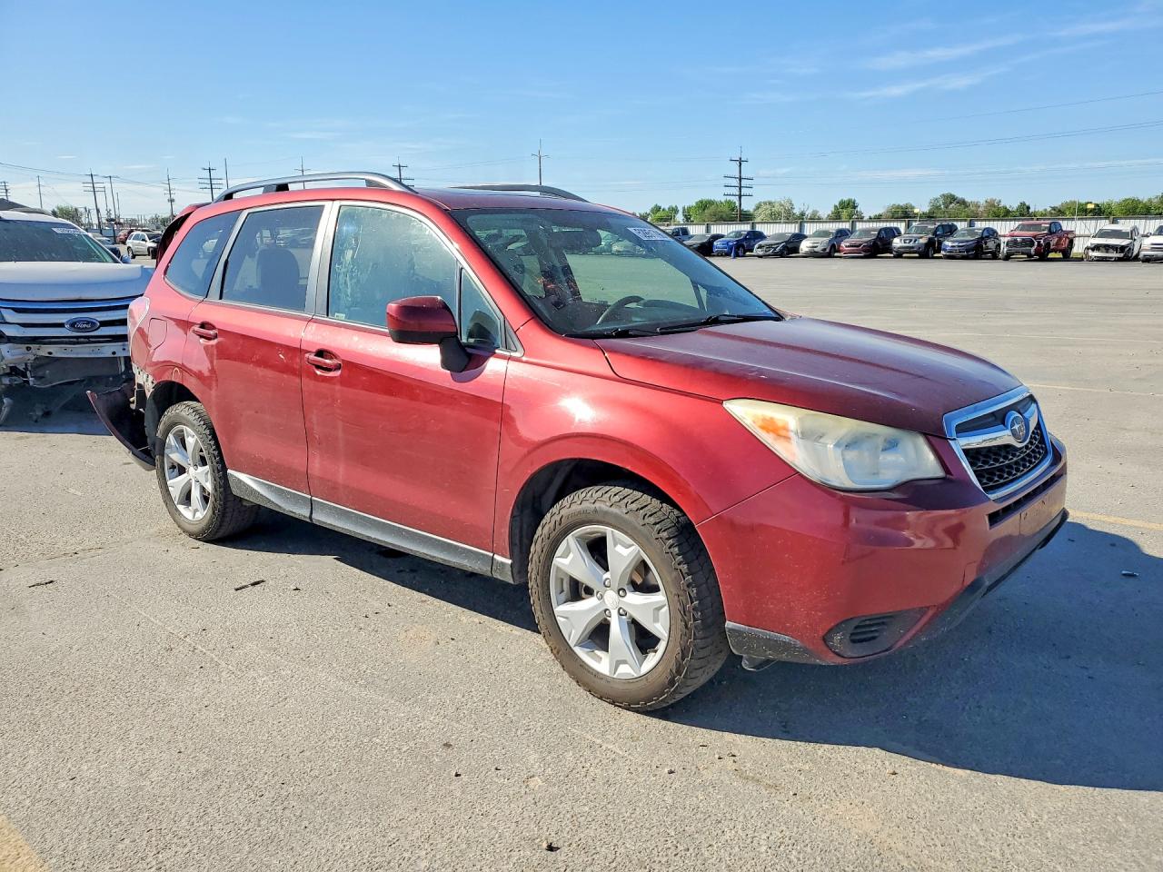 2015 Subaru Forester 2.5i Premium Red vin: JF2SJADC4FH493595