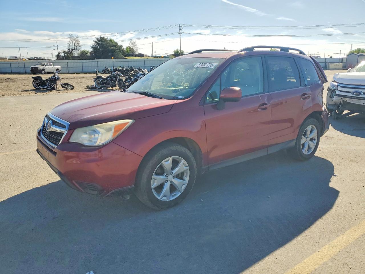 2015 Subaru Forester 2.5i Premium Red vin: JF2SJADC4FH493595