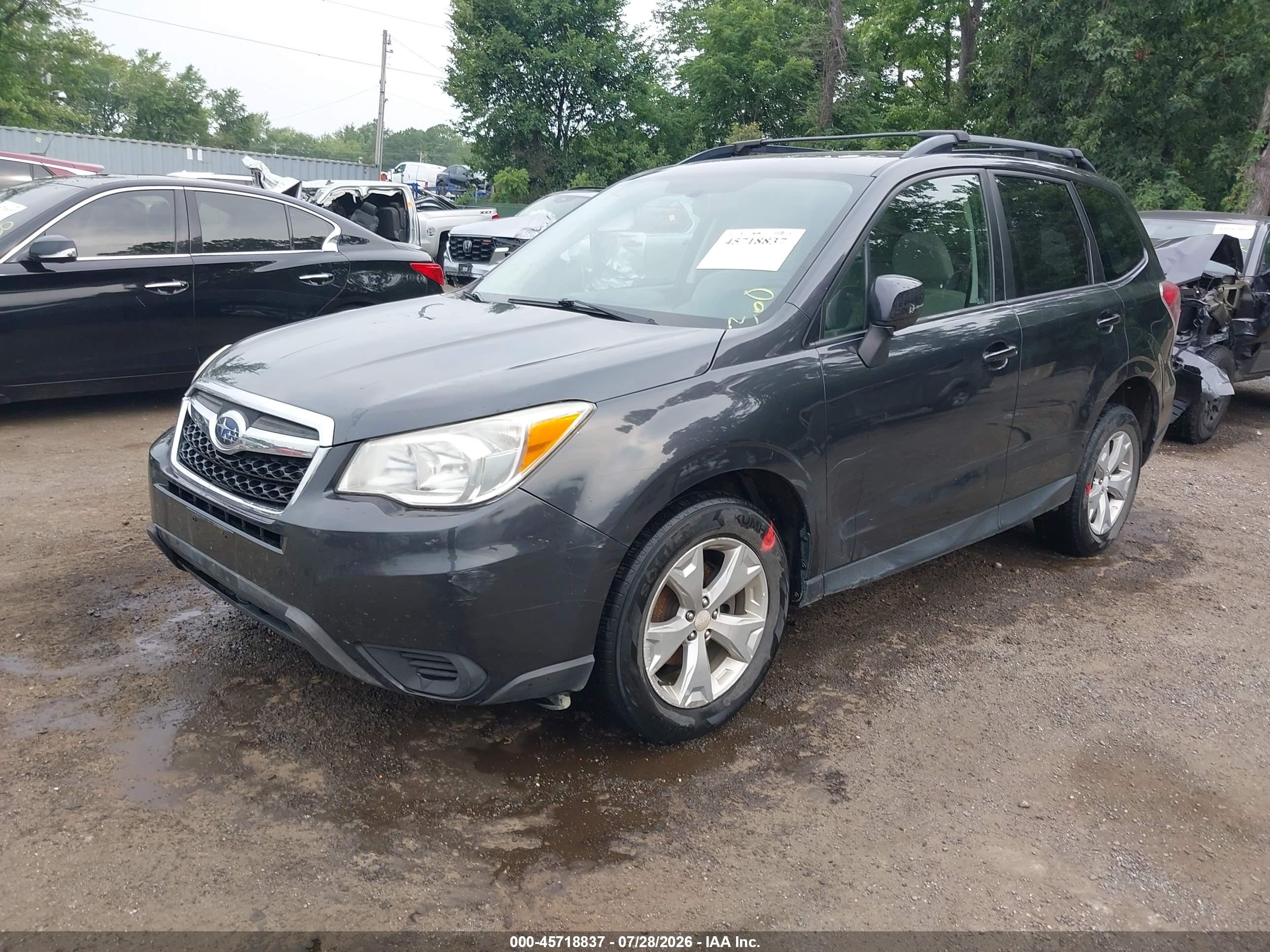 2015 Subaru Forester 2.5i Premium Gray vin: JF2SJADC4FH494827