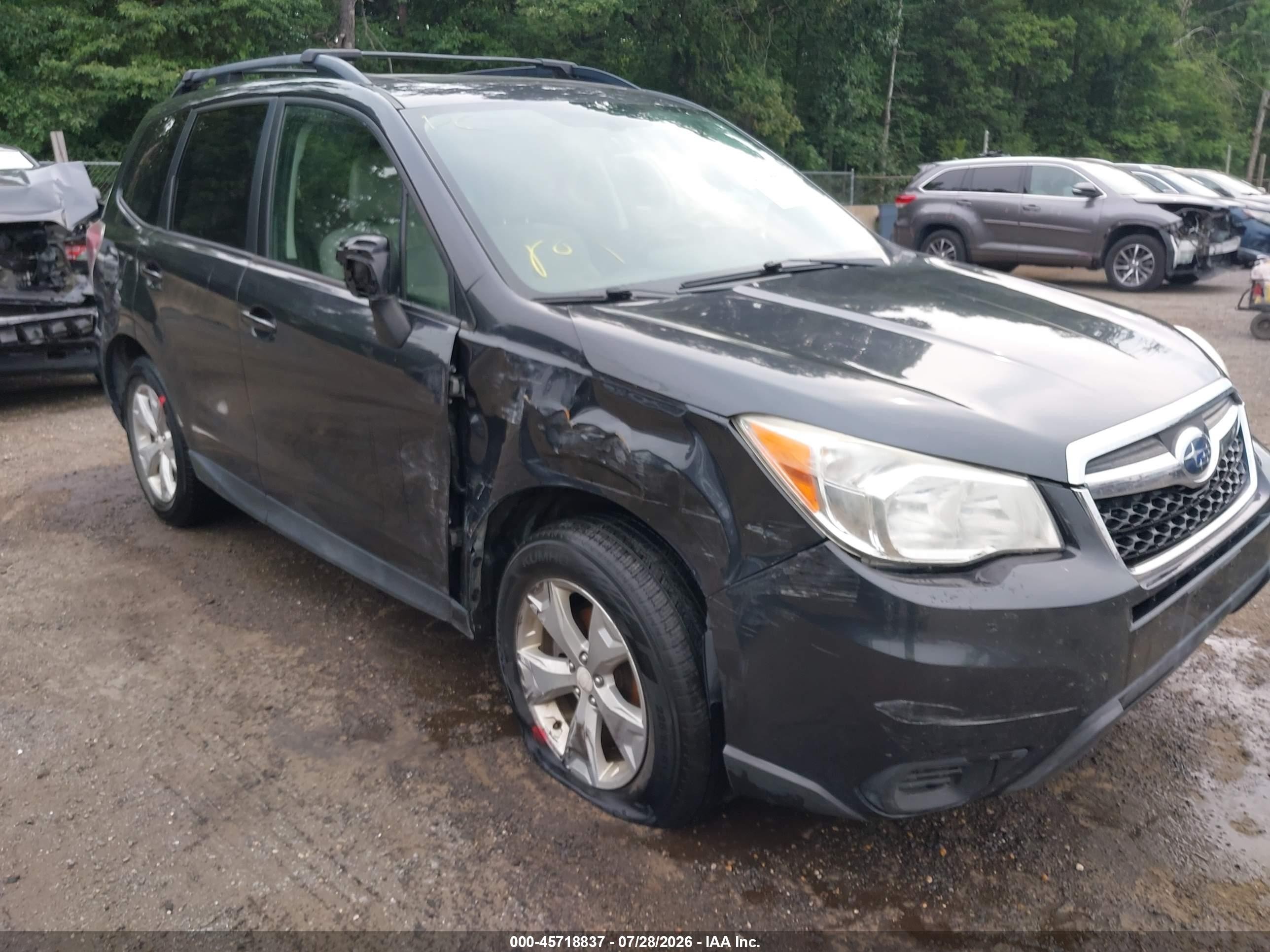 2015 Subaru Forester 2.5i Premium Gray vin: JF2SJADC4FH494827