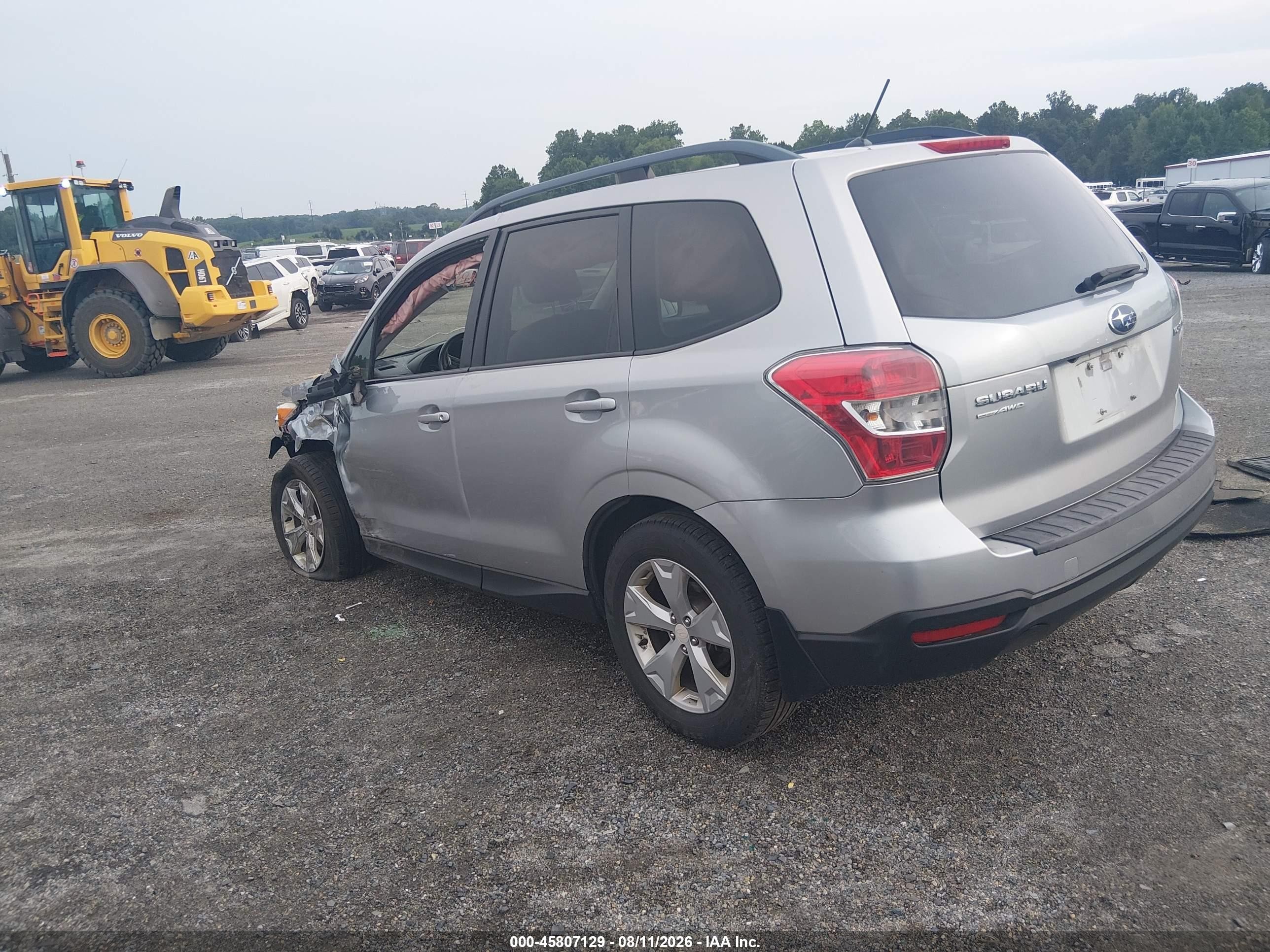 2015 Subaru Forester 2.5i Premium Silver vin: JF2SJADC4FH526076