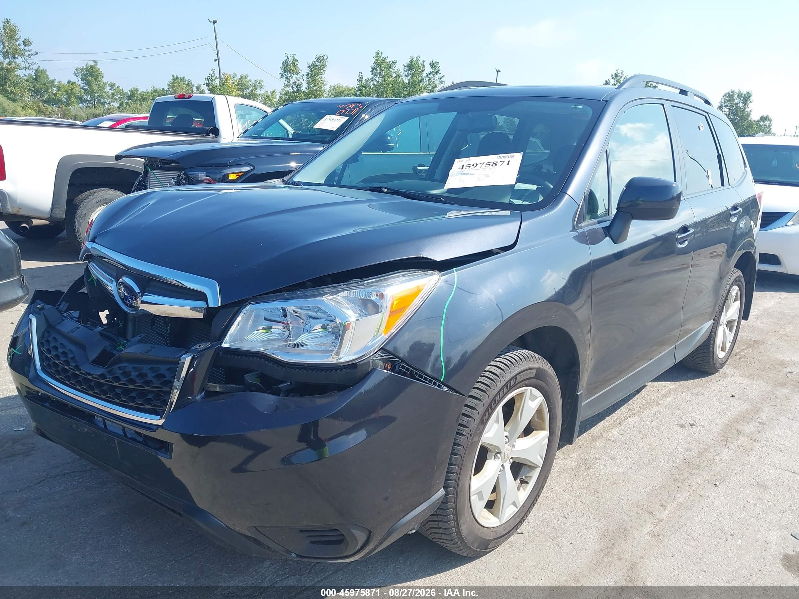 2015 Subaru Forester 2.5i Premium Gray vin: JF2SJADC4FH568909