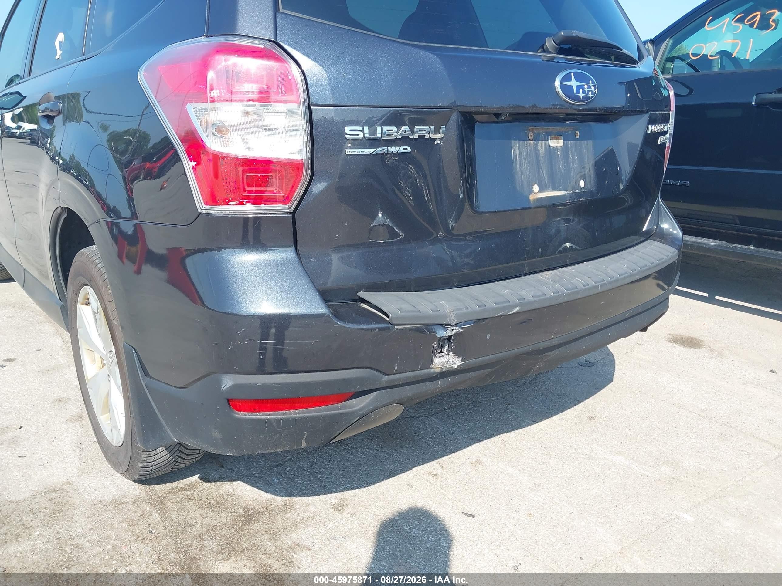 2015 Subaru Forester 2.5i Premium Gray vin: JF2SJADC4FH568909