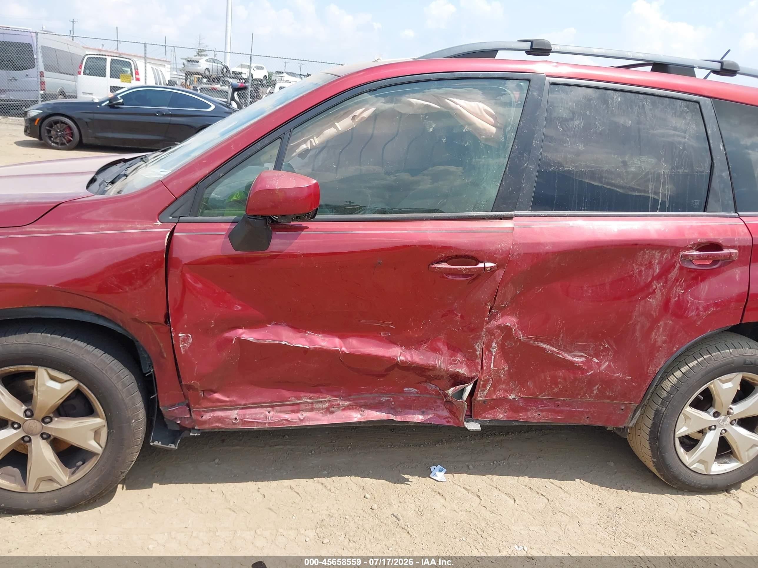 2015 Subaru Forester 2.5i Premium Burgundy vin: JF2SJADC4FH804863