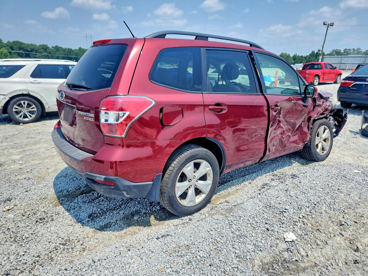 2015 Subaru Forester 2.5i Premium Burgundy vin: JF2SJADC4FH828743