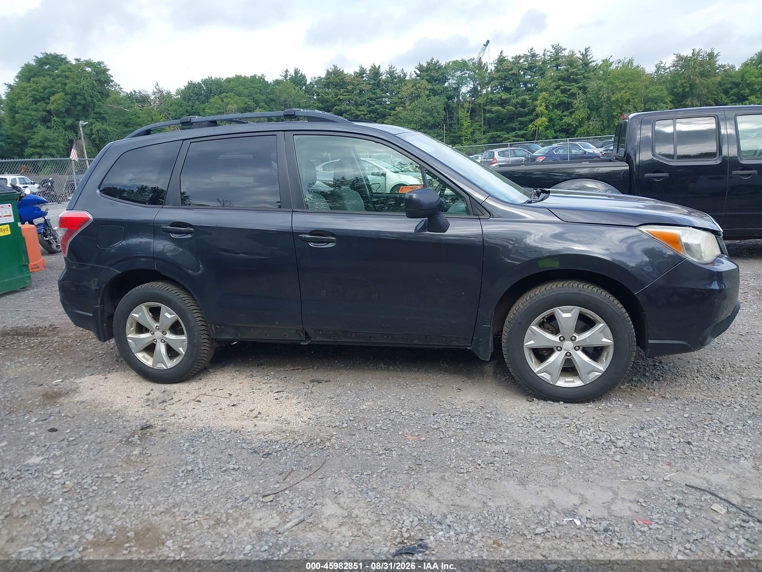 2014 Subaru Forester 2.5i Premium Gray vin: JF2SJADC5EH441875