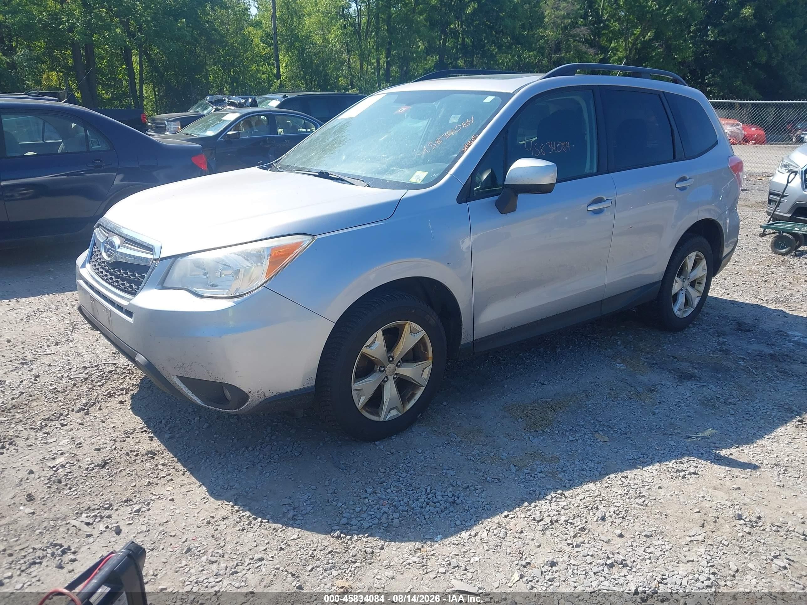 2015 Subaru Forester 2.5i Premium Silver vin: JF2SJADC5FH416444