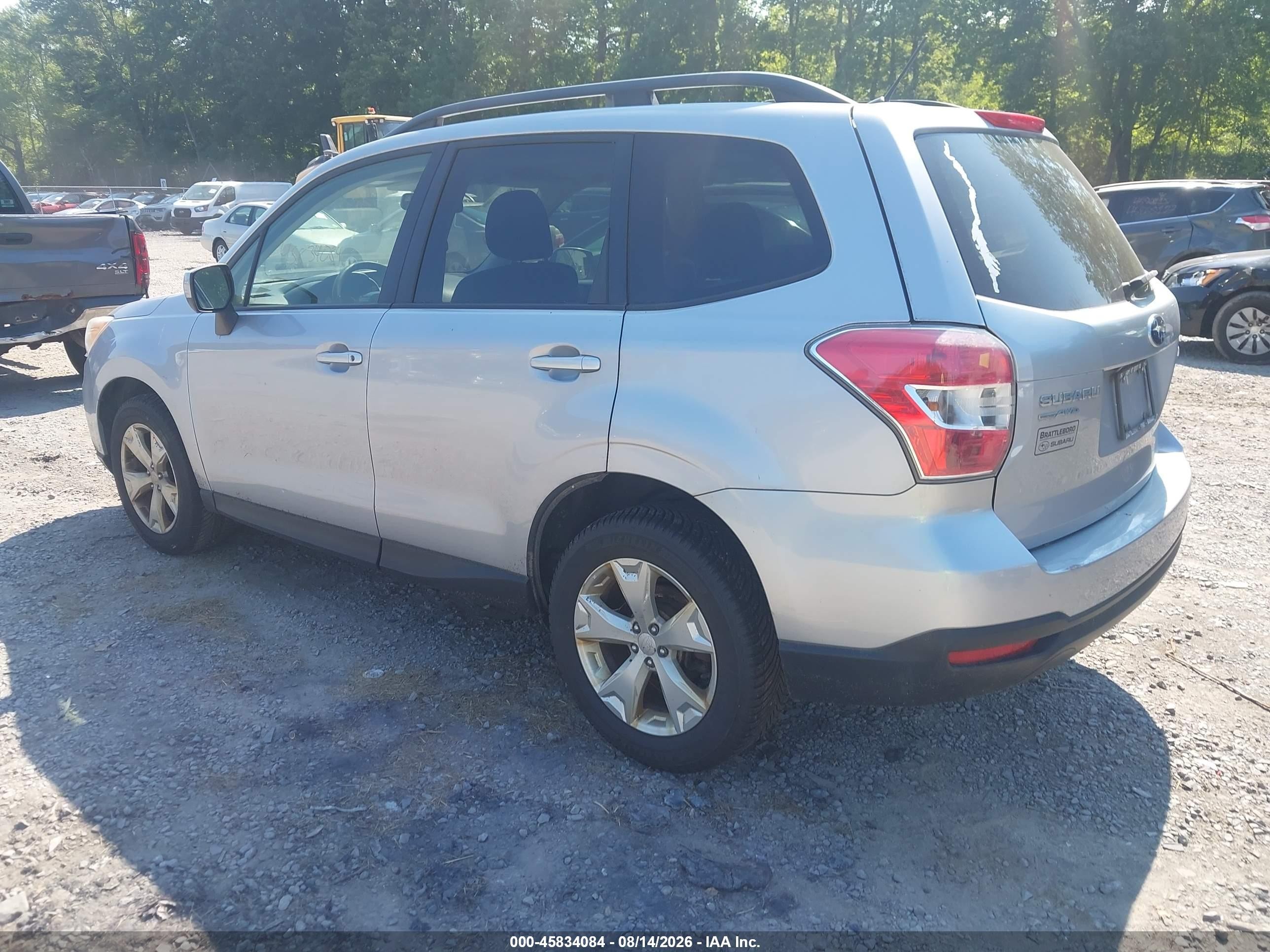 2015 Subaru Forester 2.5i Premium Silver vin: JF2SJADC5FH416444