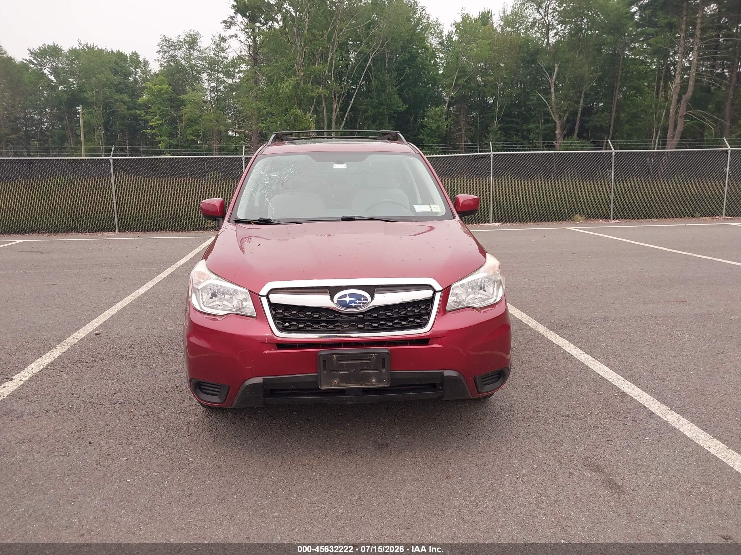 2015 Subaru Forester 2.5i Premium Red vin: JF2SJADC5FH425614