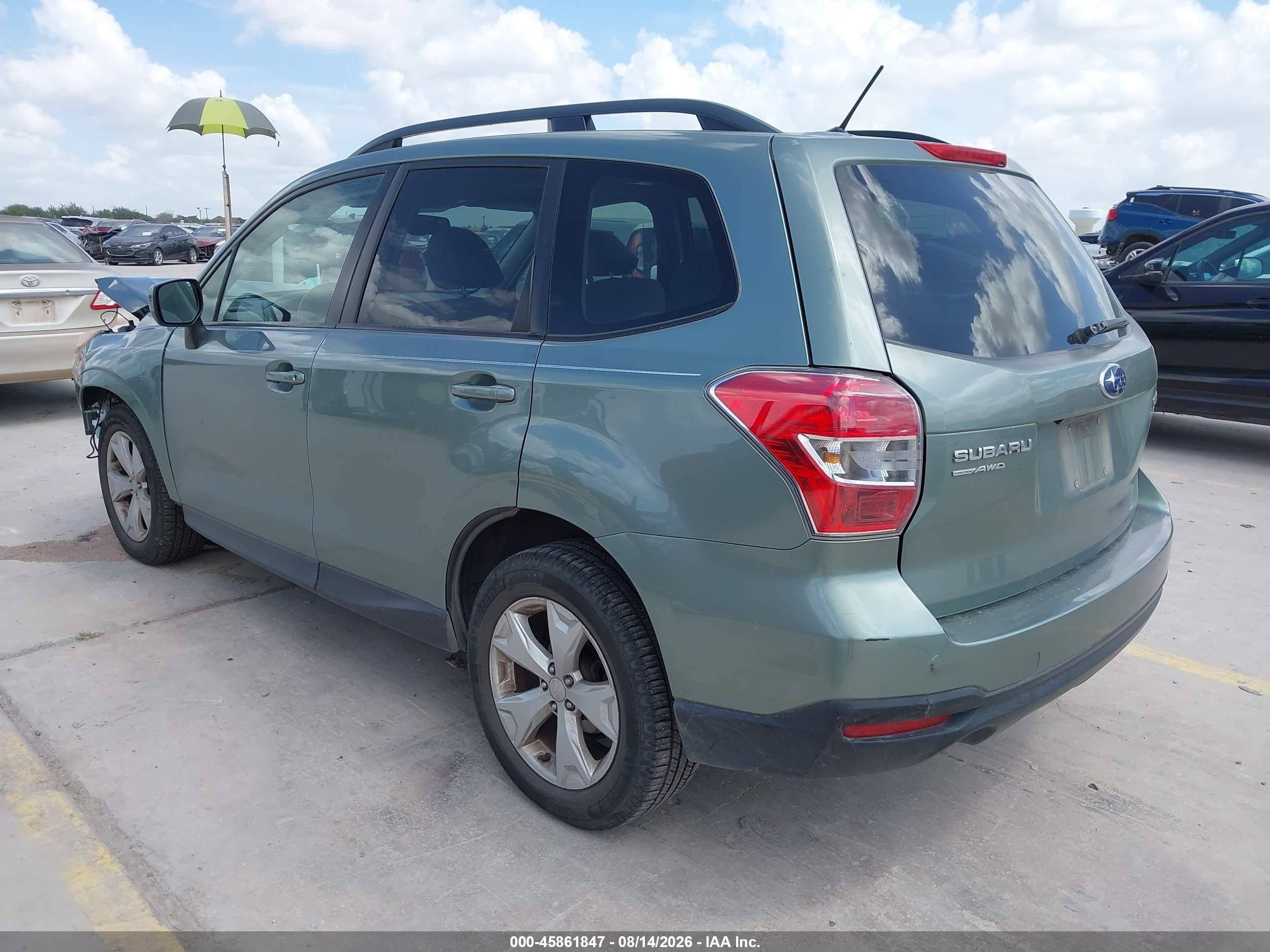 2015 Subaru Forester 2.5i Premium Зеленый vin: JF2SJADC5FH456040