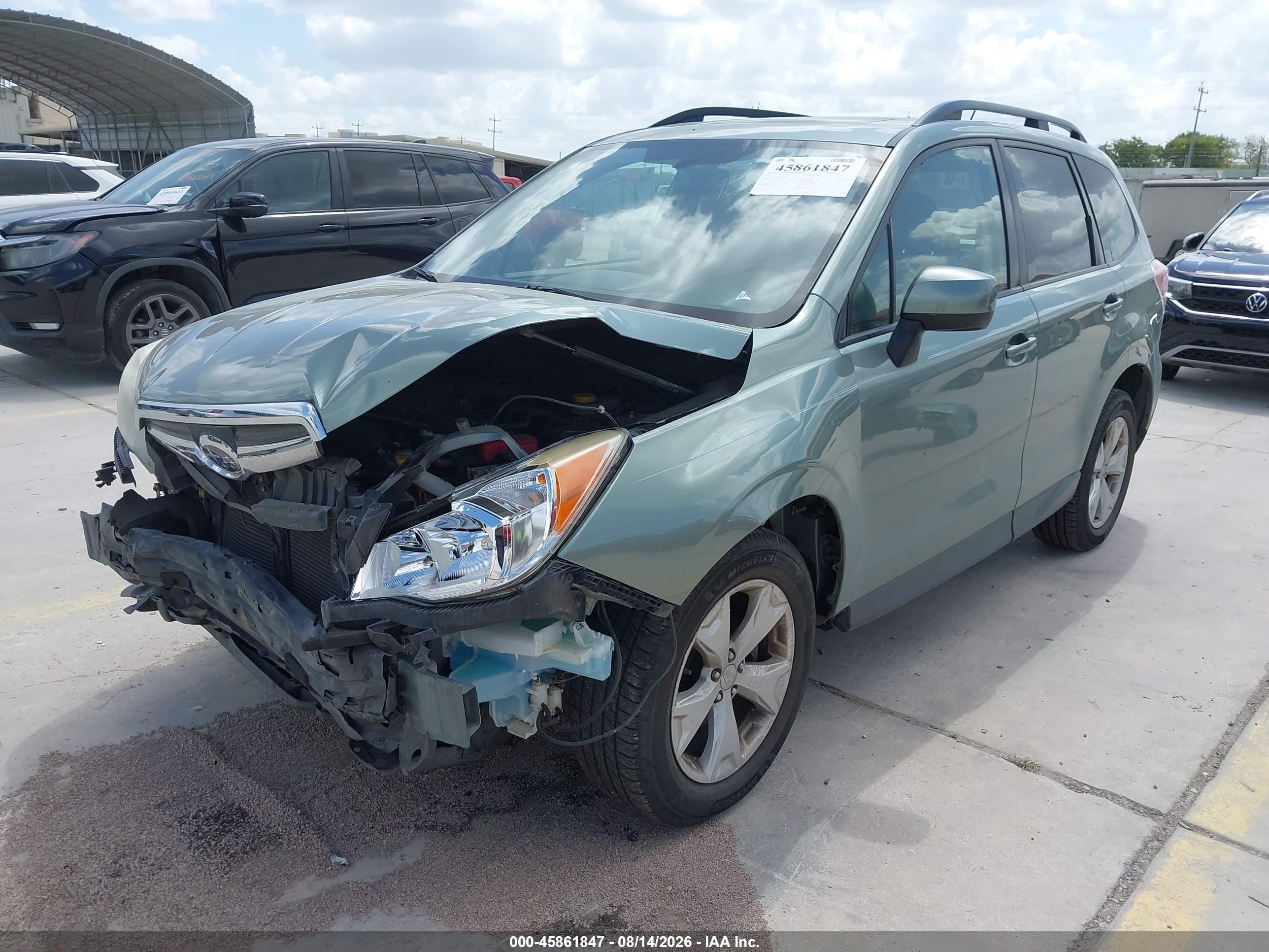 2015 Subaru Forester 2.5i Premium Зеленый vin: JF2SJADC5FH456040
