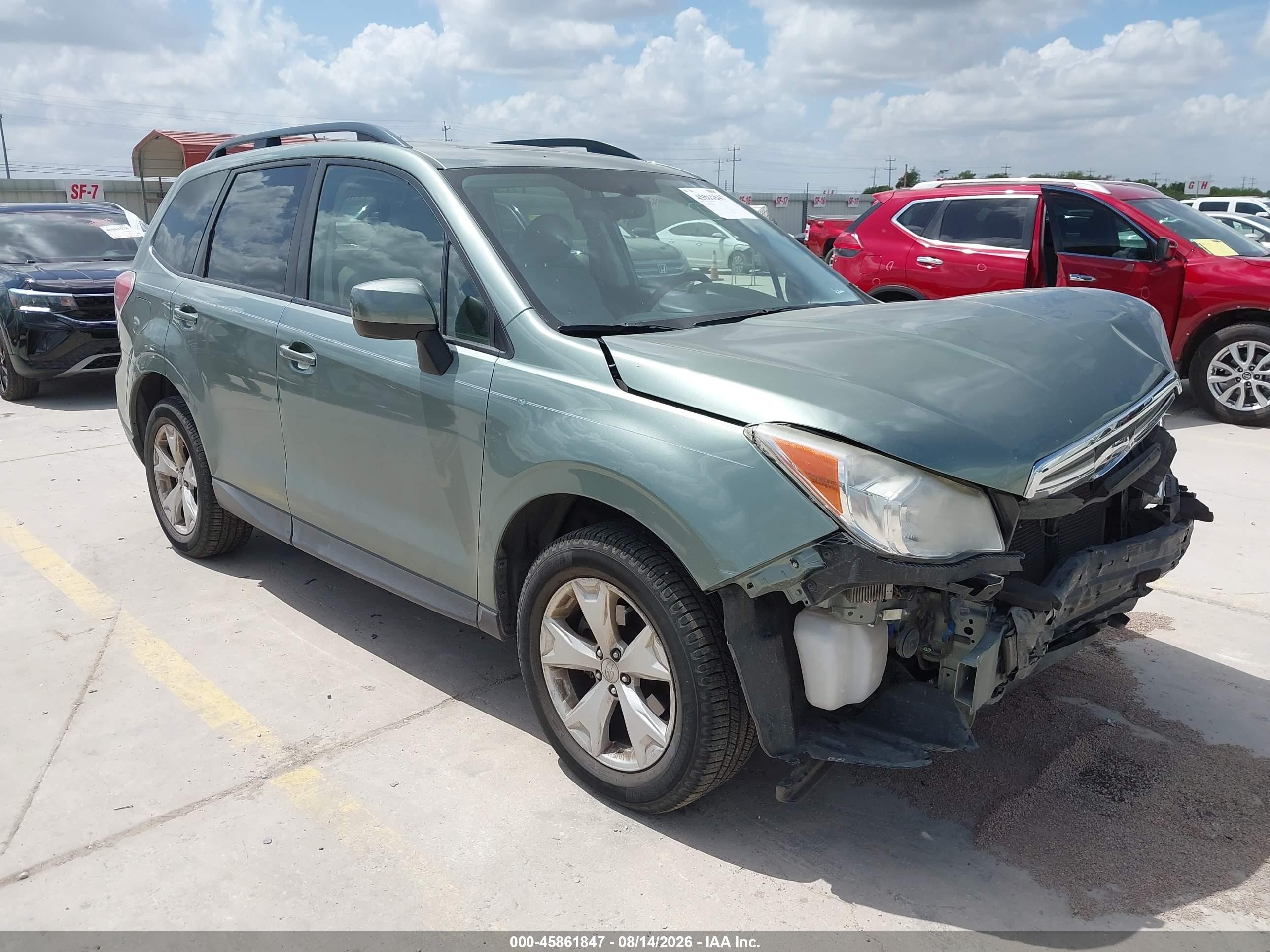 2015 Subaru Forester 2.5i Premium Green vin: JF2SJADC5FH456040