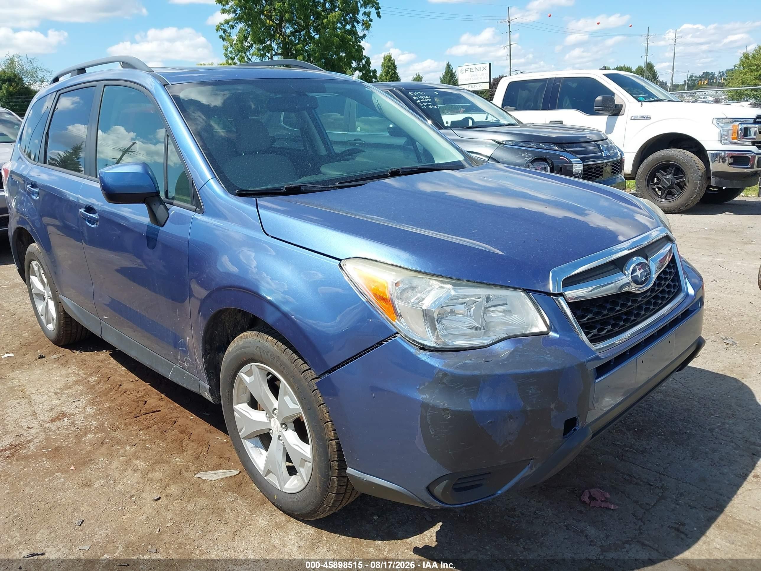 2015 Subaru Forester 2.5i Premium Blue vin: JF2SJADC5FH491399