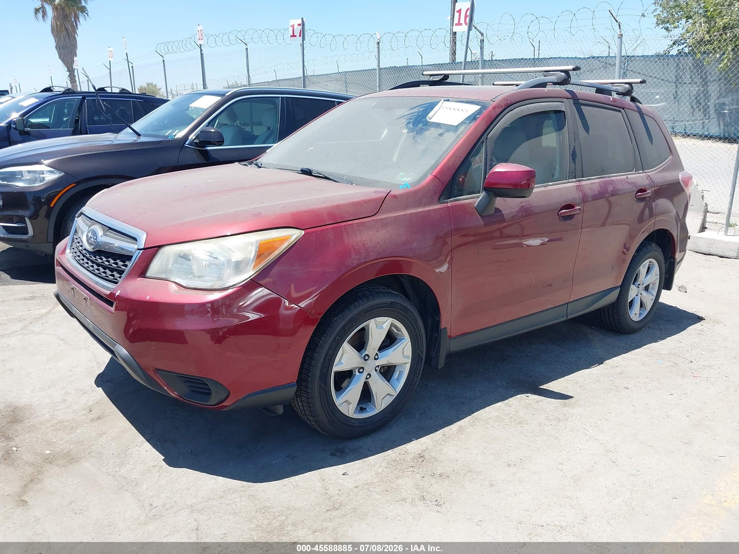 2015 Subaru Forester 2.5i Premium Red vin: JF2SJADC5FH528872