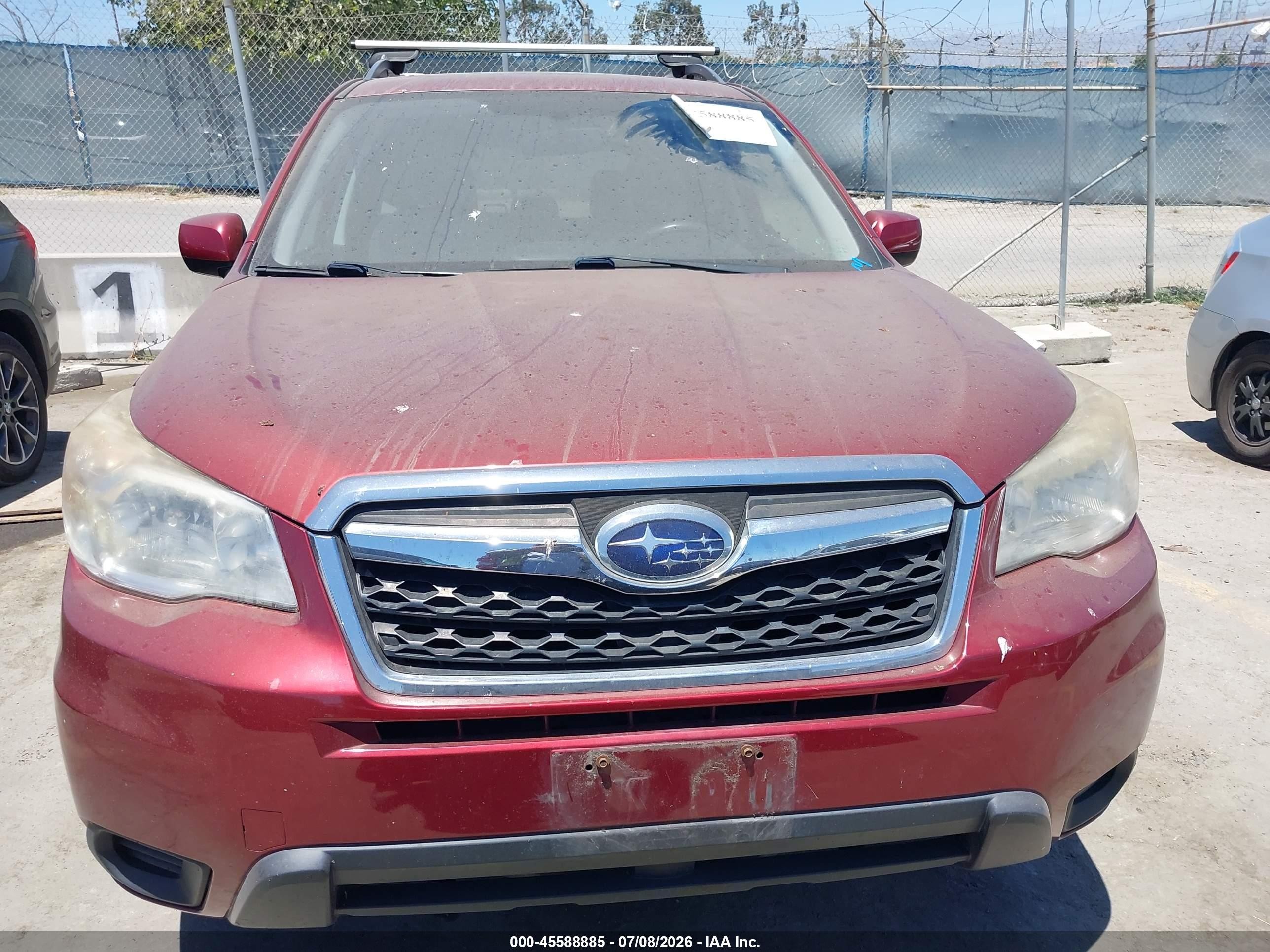 2015 Subaru Forester 2.5i Premium Red vin: JF2SJADC5FH528872