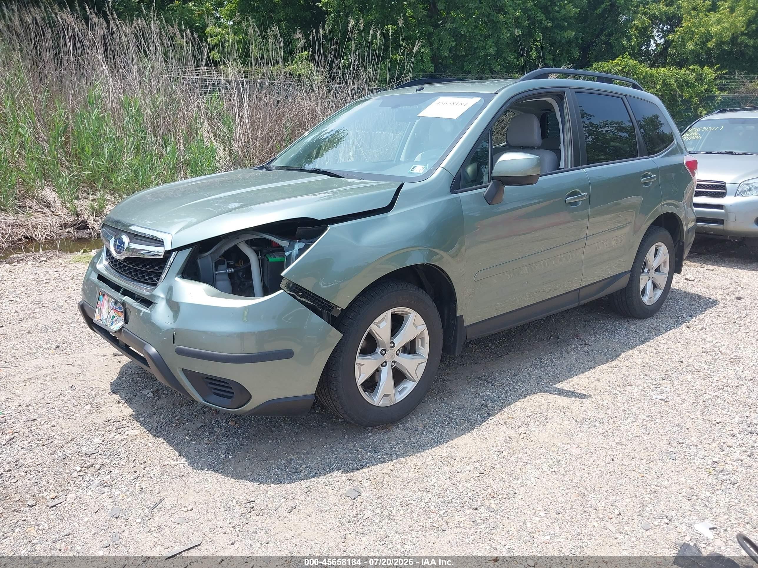 2015 Subaru Forester 2.5i Premium Gray vin: JF2SJADC5FH802202