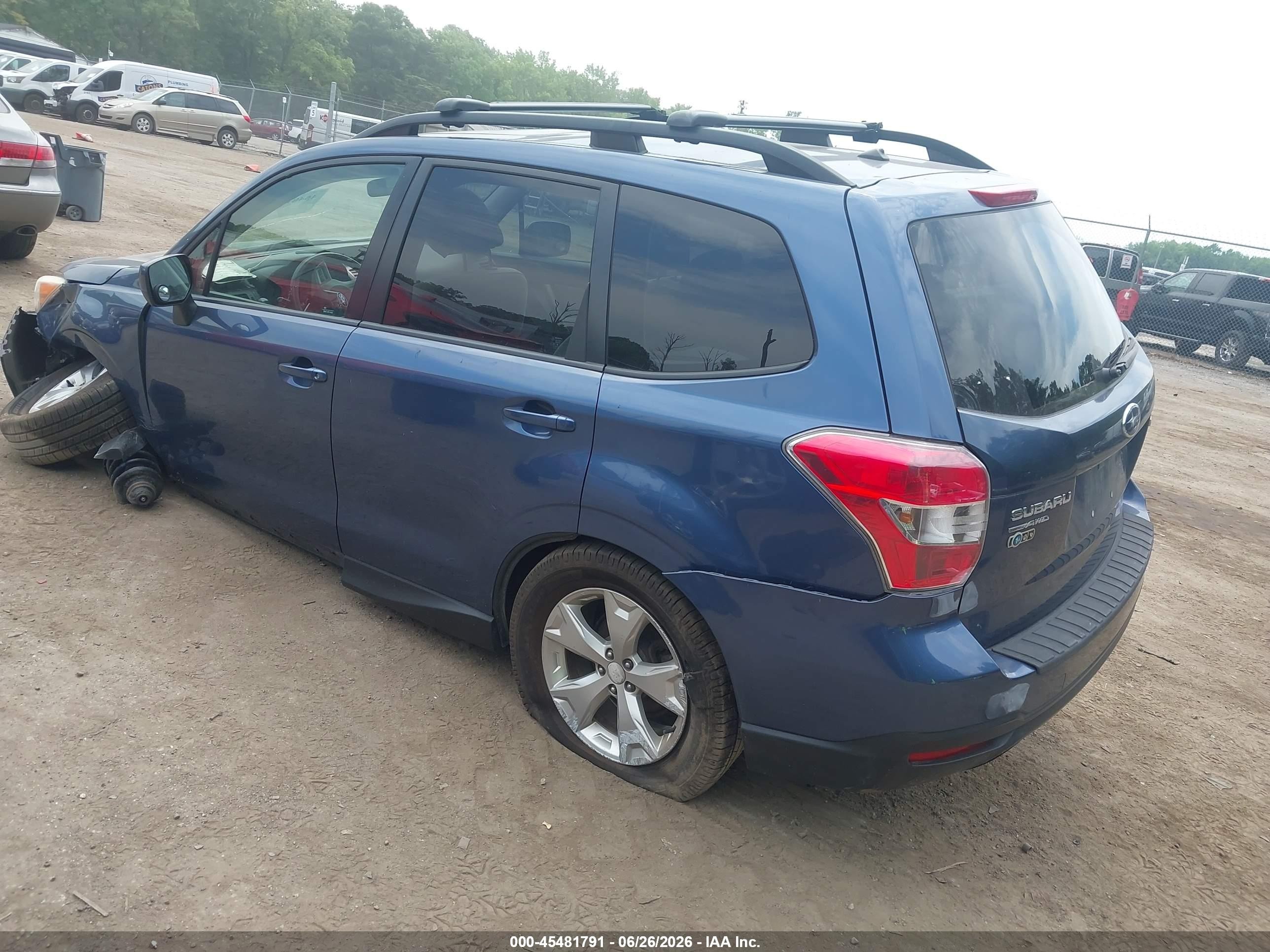 2014 Subaru Forester 2.5i Premium Blue vin: JF2SJADC6EH445160