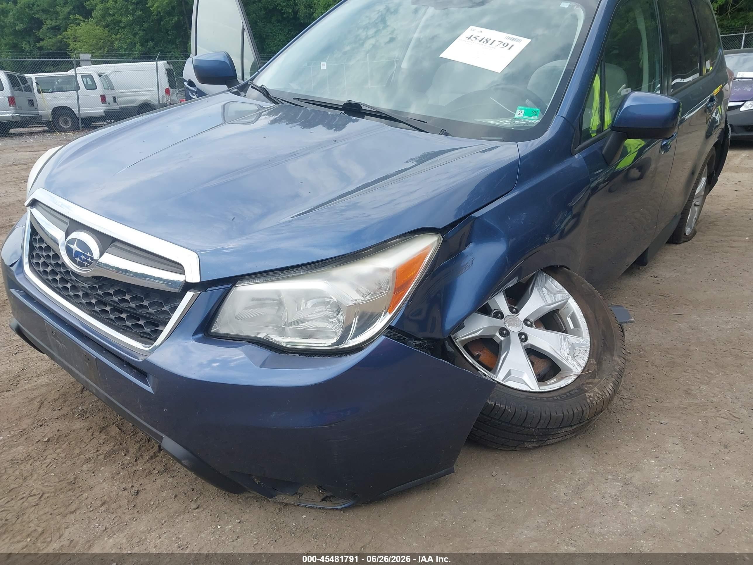 2014 Subaru Forester 2.5i Premium Blue vin: JF2SJADC6EH445160