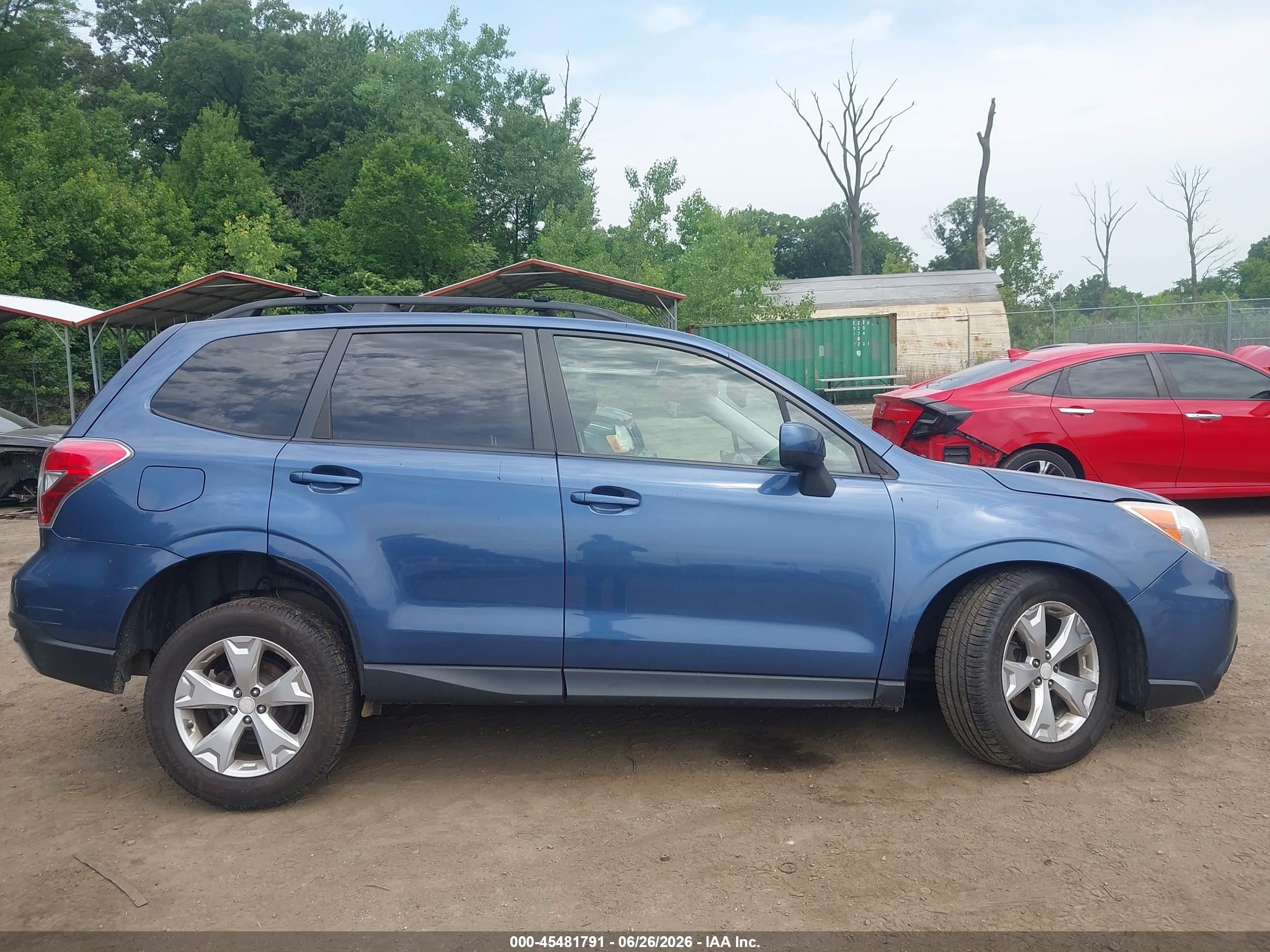 2014 Subaru Forester 2.5i Premium Blue vin: JF2SJADC6EH445160