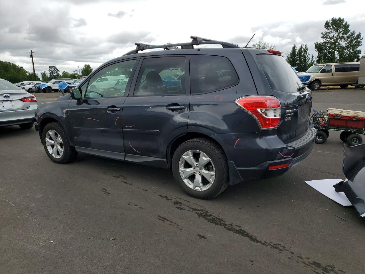 2015 Subaru Forester 2.5i Premium Gray vin: JF2SJADC6FG442315