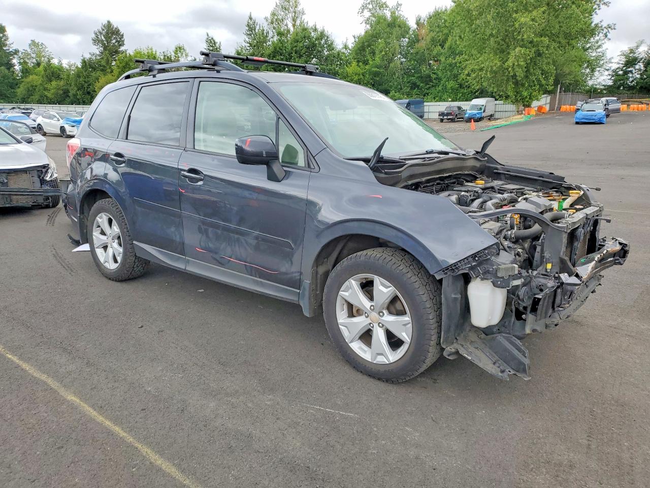 2015 Subaru Forester 2.5i Premium Gray vin: JF2SJADC6FG442315