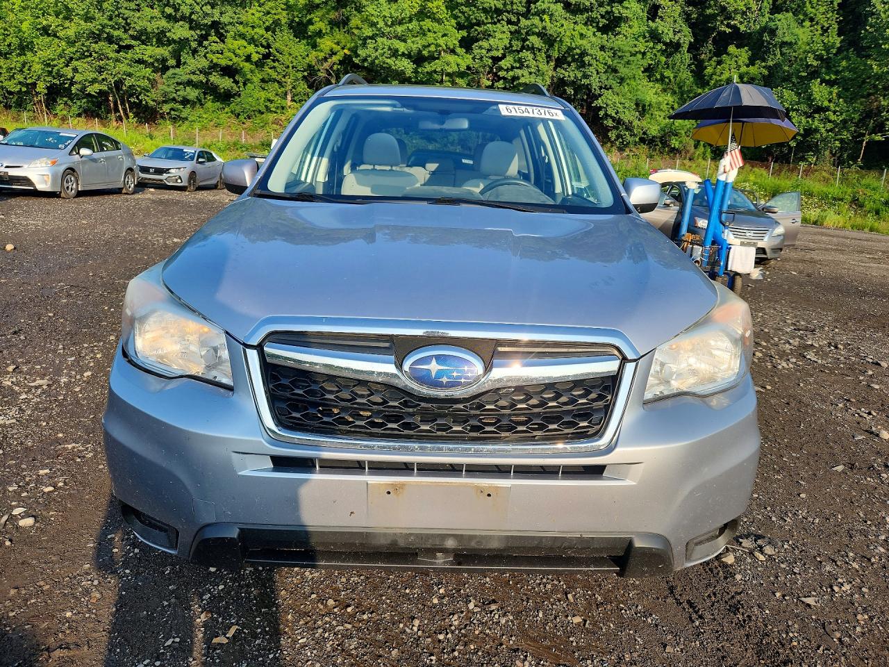 2015 Subaru Forester 2.5i Premium Silver vin: JF2SJADC6FH422835