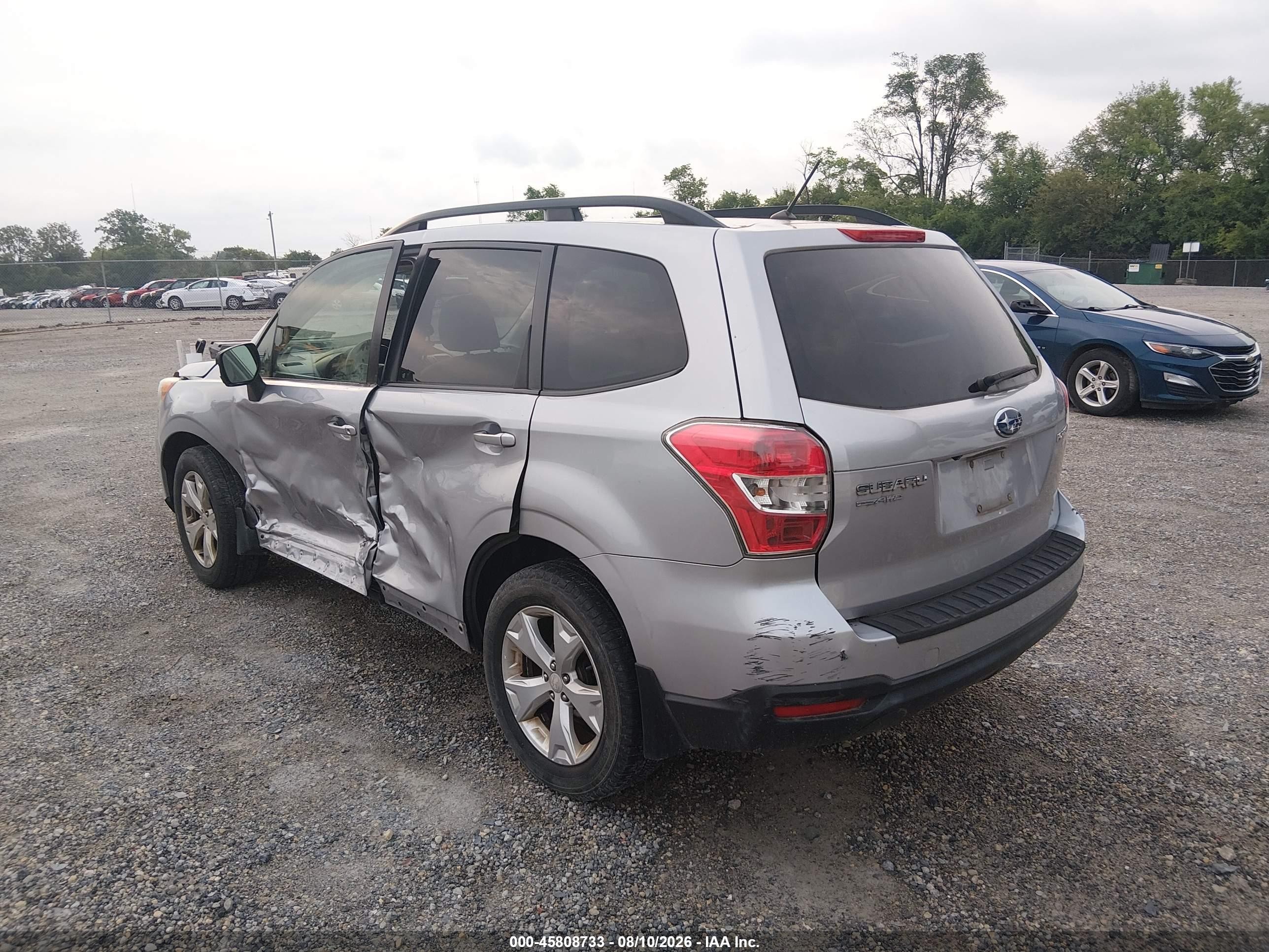 2015 Subaru Forester 2.5i Premium Gray vin: JF2SJADC6FH458847