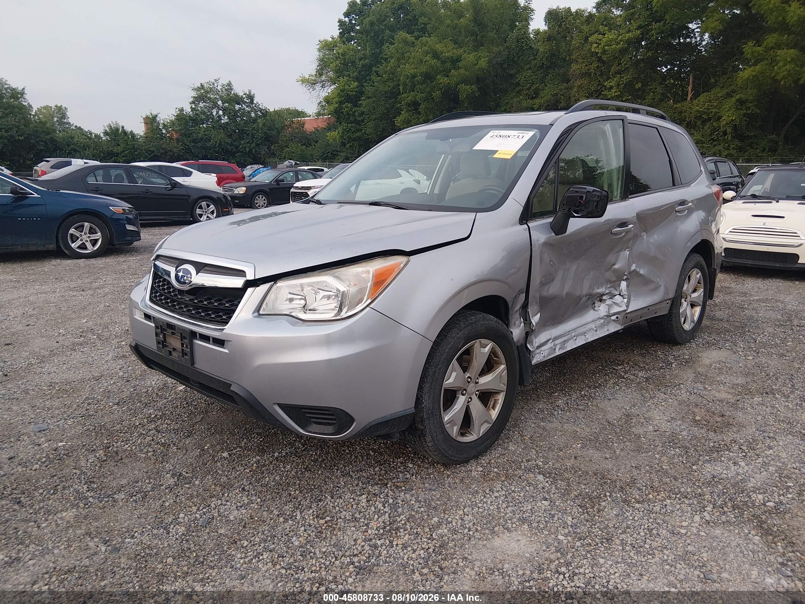 2015 Subaru Forester 2.5i Premium Gray vin: JF2SJADC6FH458847
