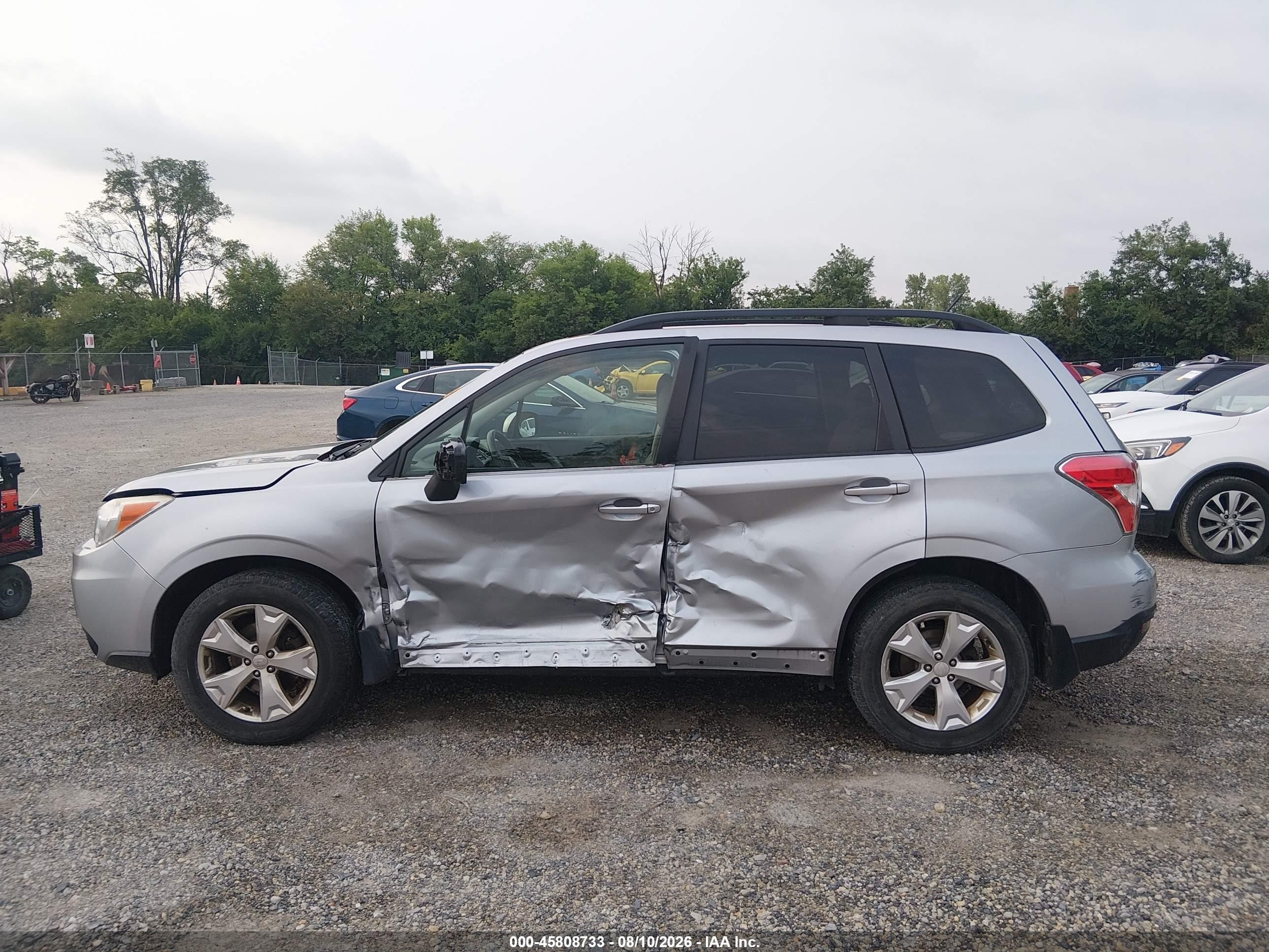 2015 Subaru Forester 2.5i Premium Gray vin: JF2SJADC6FH458847