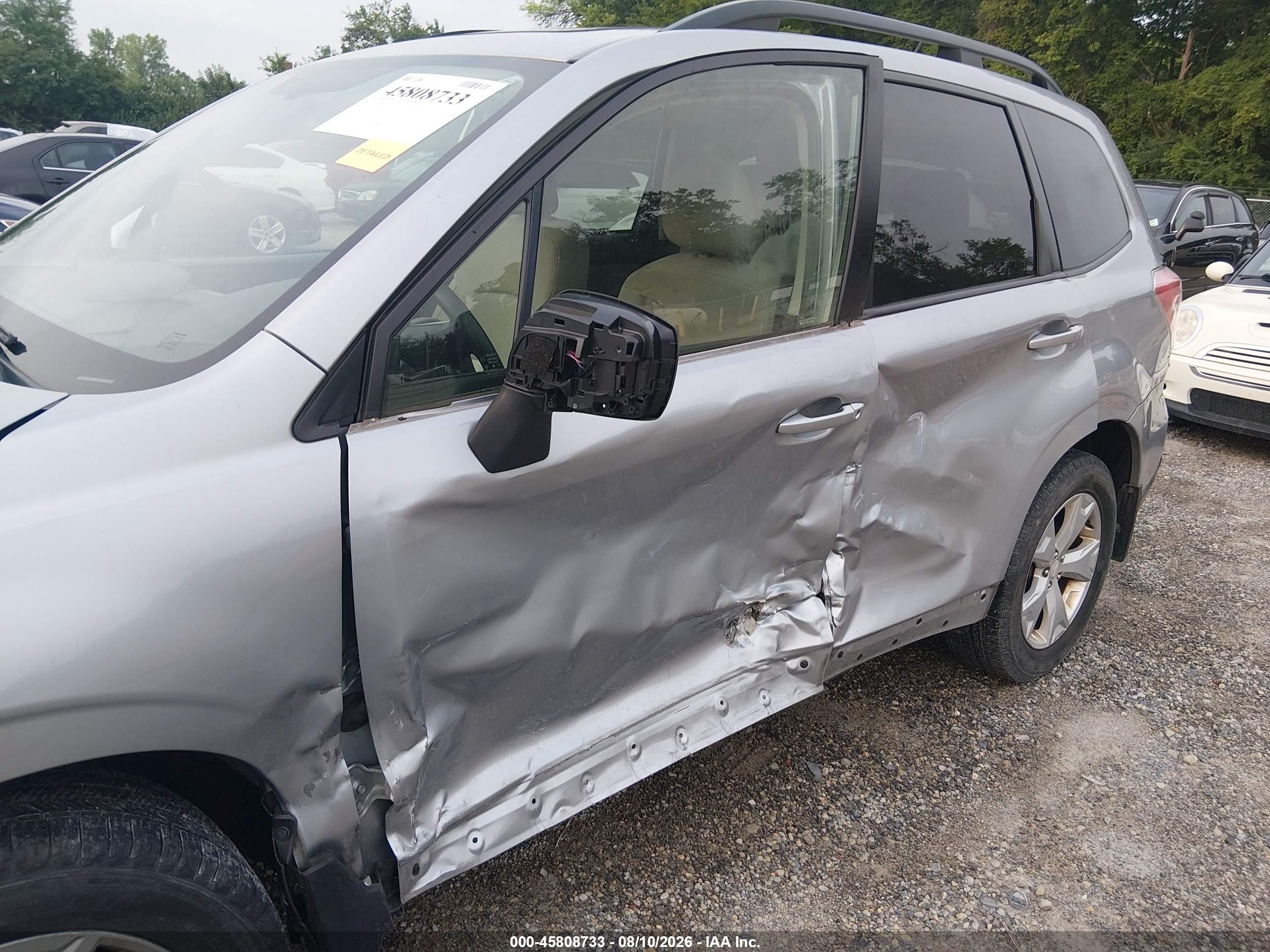 2015 Subaru Forester 2.5i Premium Gray vin: JF2SJADC6FH458847