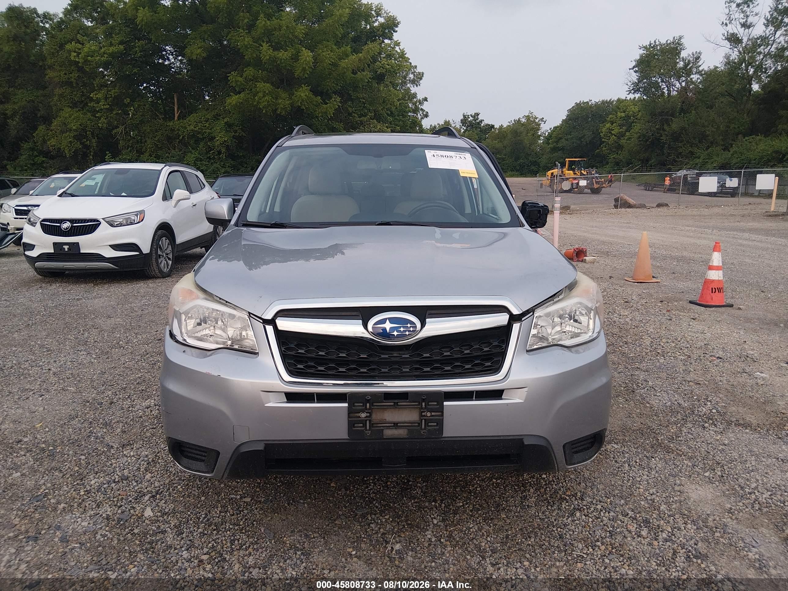 2015 Subaru Forester 2.5i Premium Gray vin: JF2SJADC6FH458847
