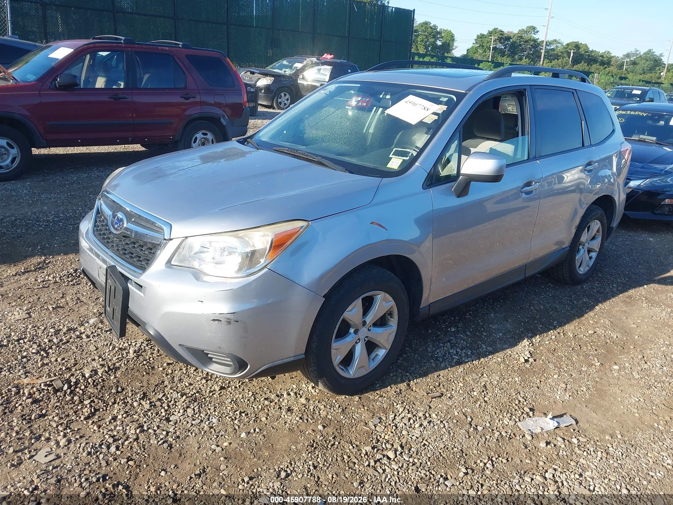 2015 Subaru Forester 2.5i Premium Silver vin: JF2SJADC6FH500286