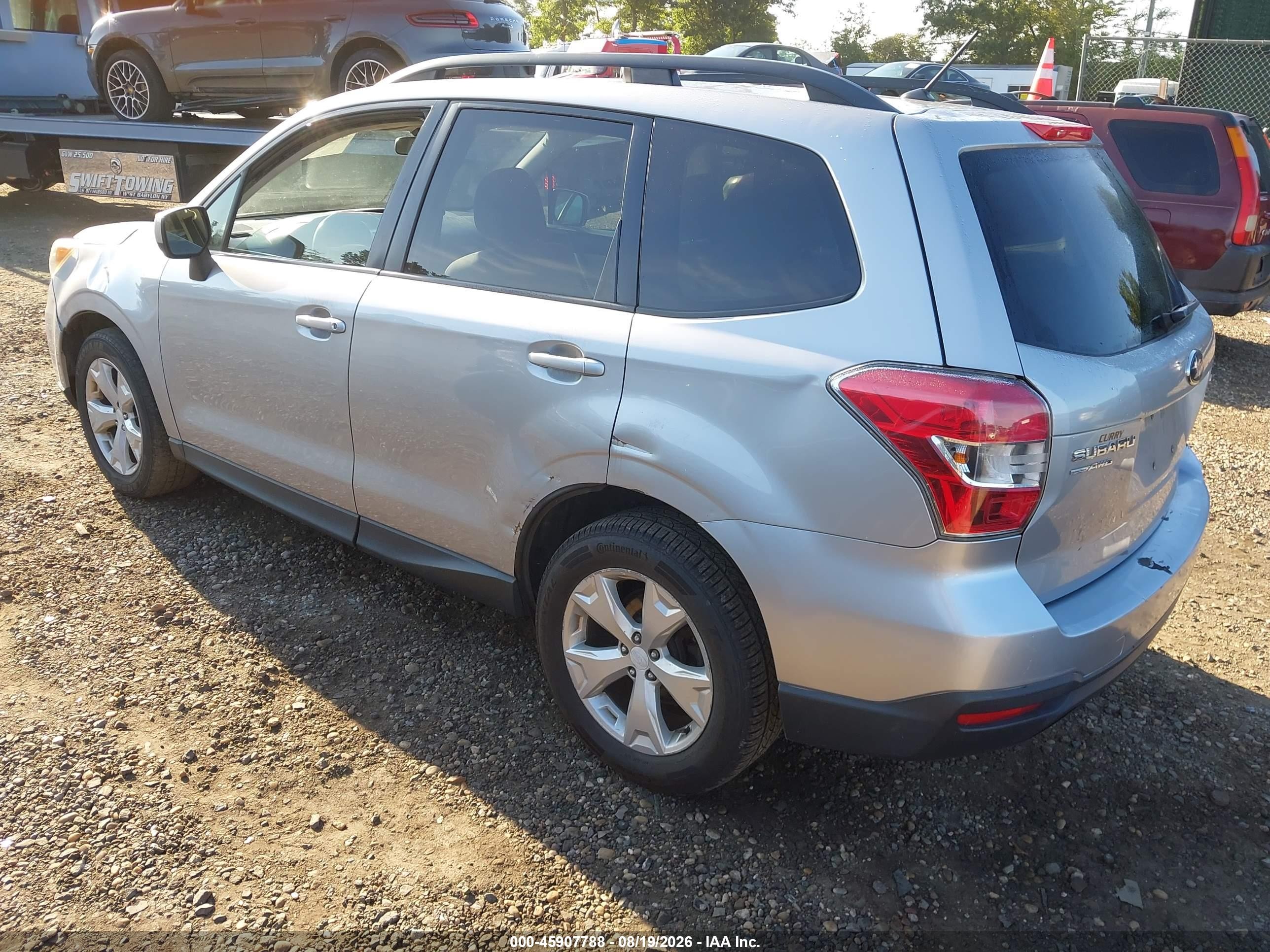 2015 Subaru Forester 2.5i Premium Silver vin: JF2SJADC6FH500286