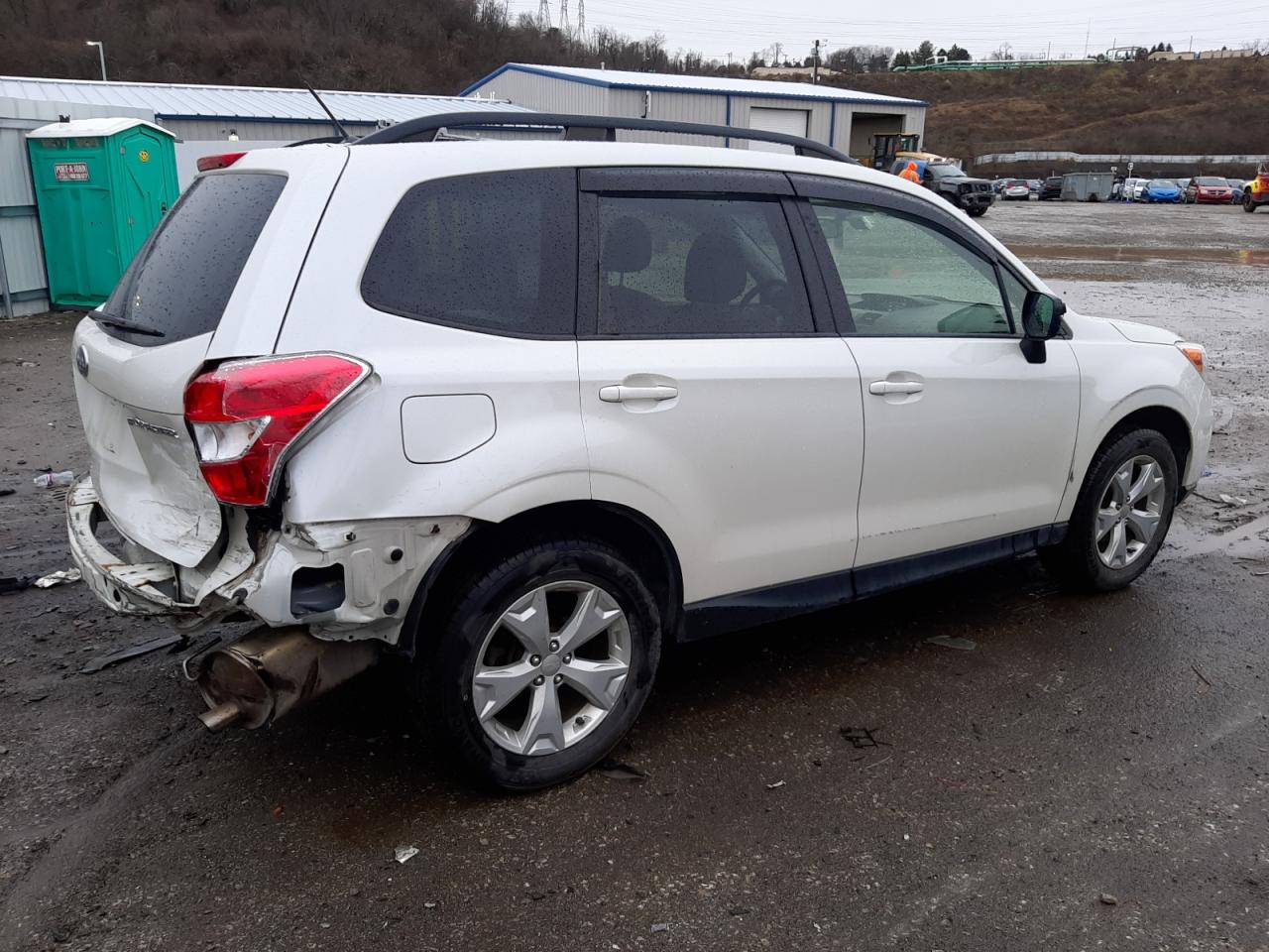 2015 Subaru Forester 2.5i Premium White vin: JF2SJADC6FH593763