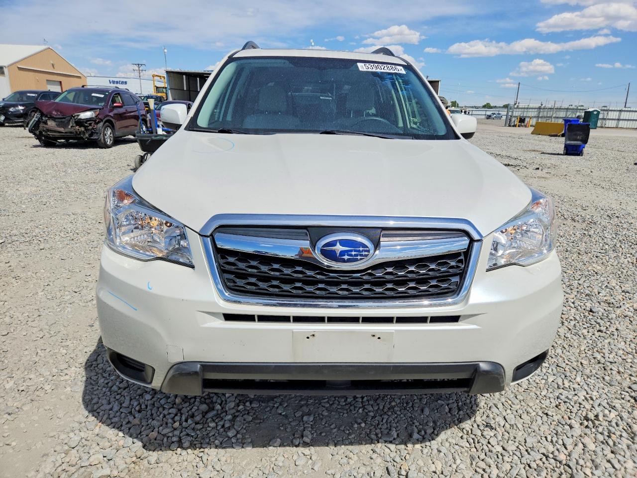 2015 Subaru Forester 2.5i Premium White vin: JF2SJADC6FH593763