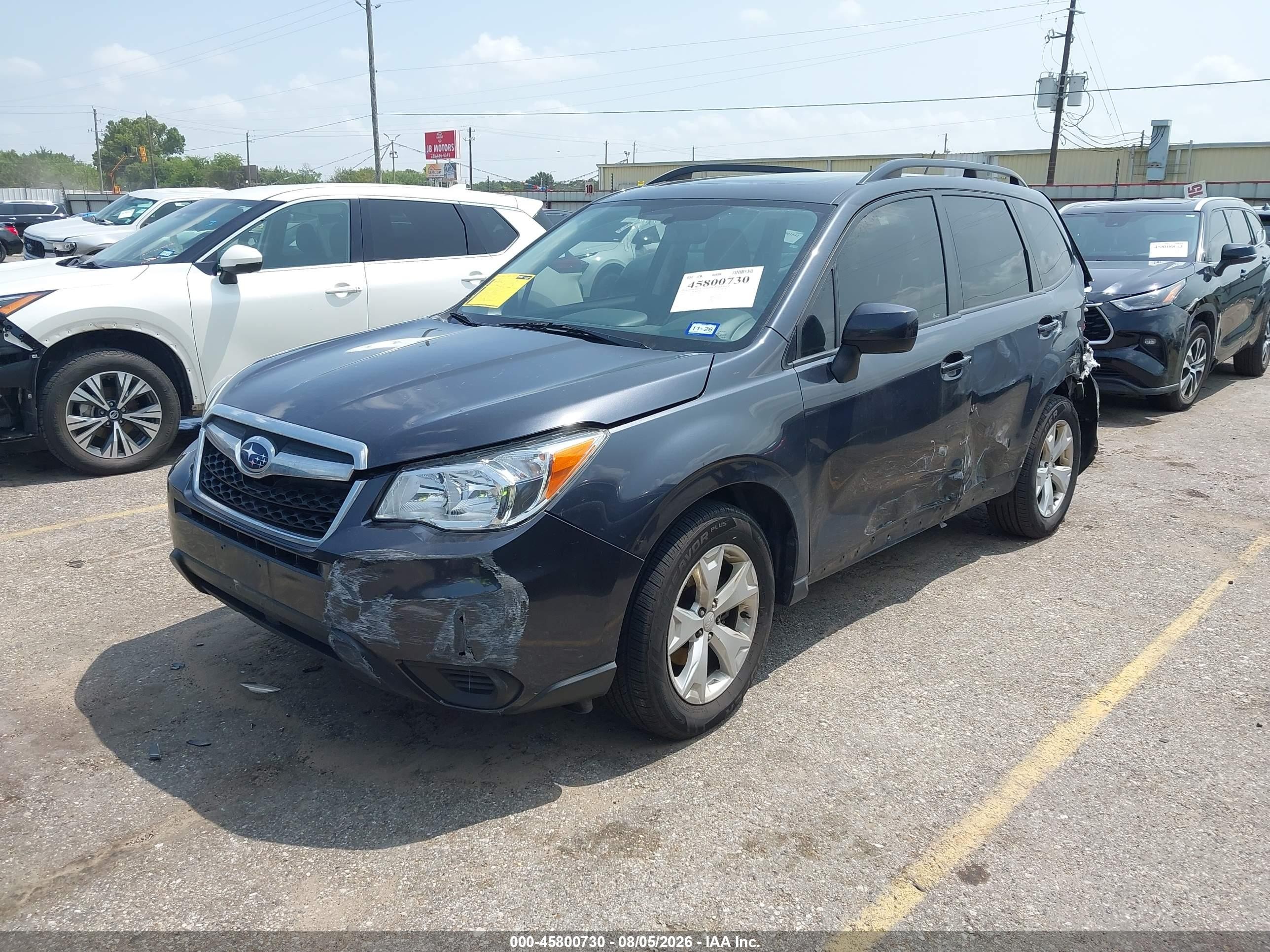 2015 Subaru Forester 2.5i Premium Gray vin: JF2SJADC6FH595660