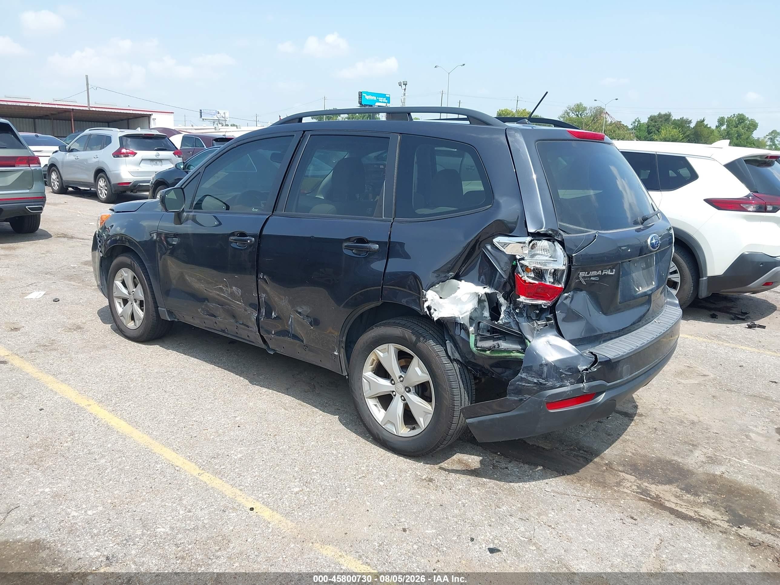 2015 Subaru Forester 2.5i Premium Gray vin: JF2SJADC6FH595660