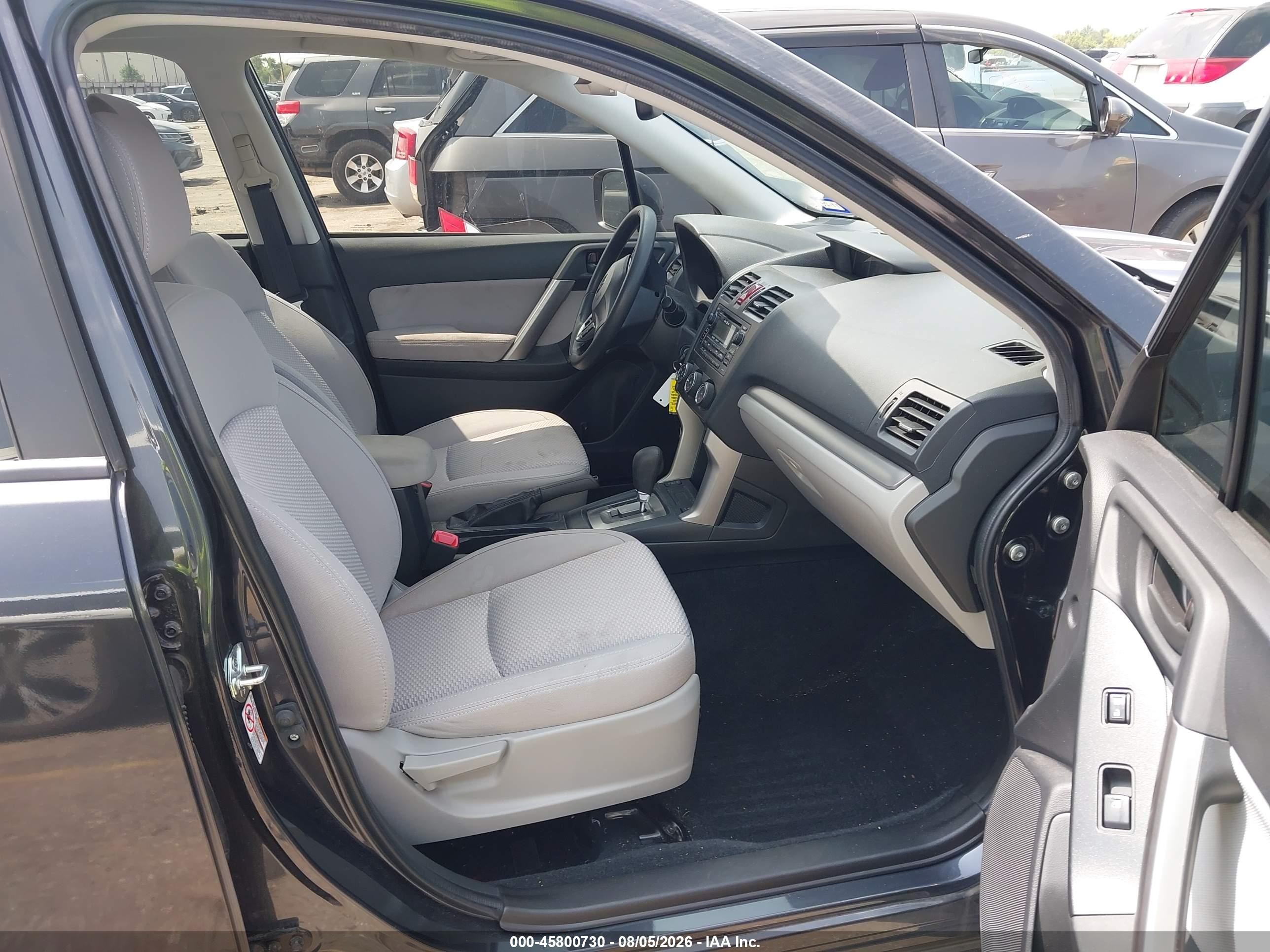 2015 Subaru Forester 2.5i Premium Gray vin: JF2SJADC6FH595660